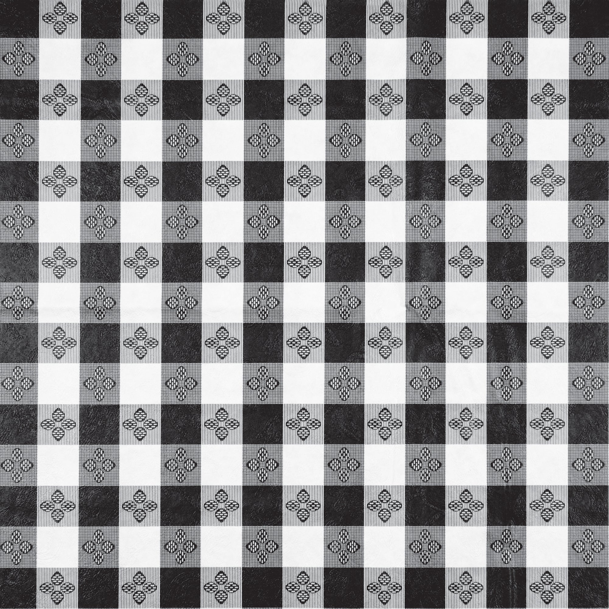 Winco TBCO-90K 90 Inch Rectangular Table Cloth Black Checkerboard PVC