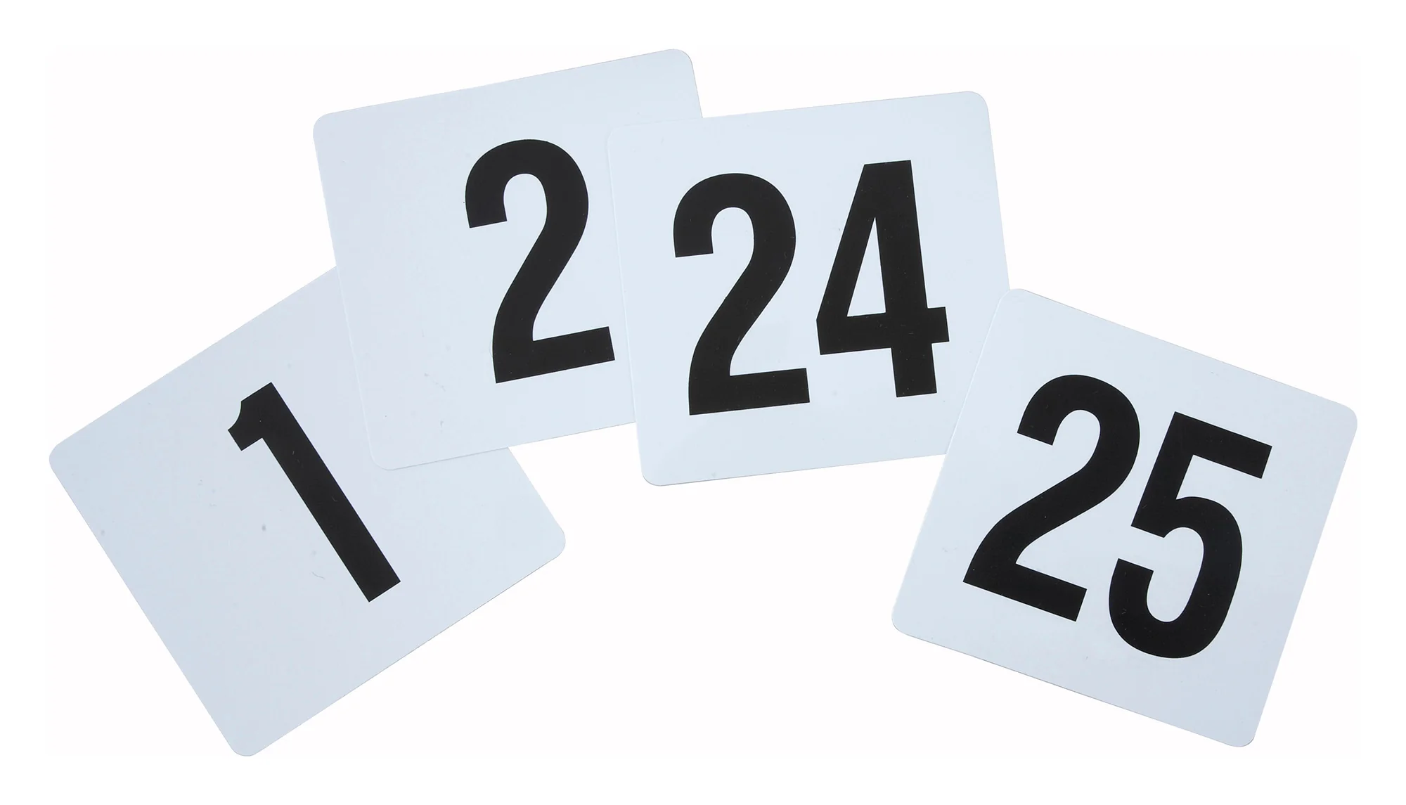 Winco TBN-25 Table Numbers Set 4 Inch Plastic Cards with Numbers 1 to 25 - Image 3