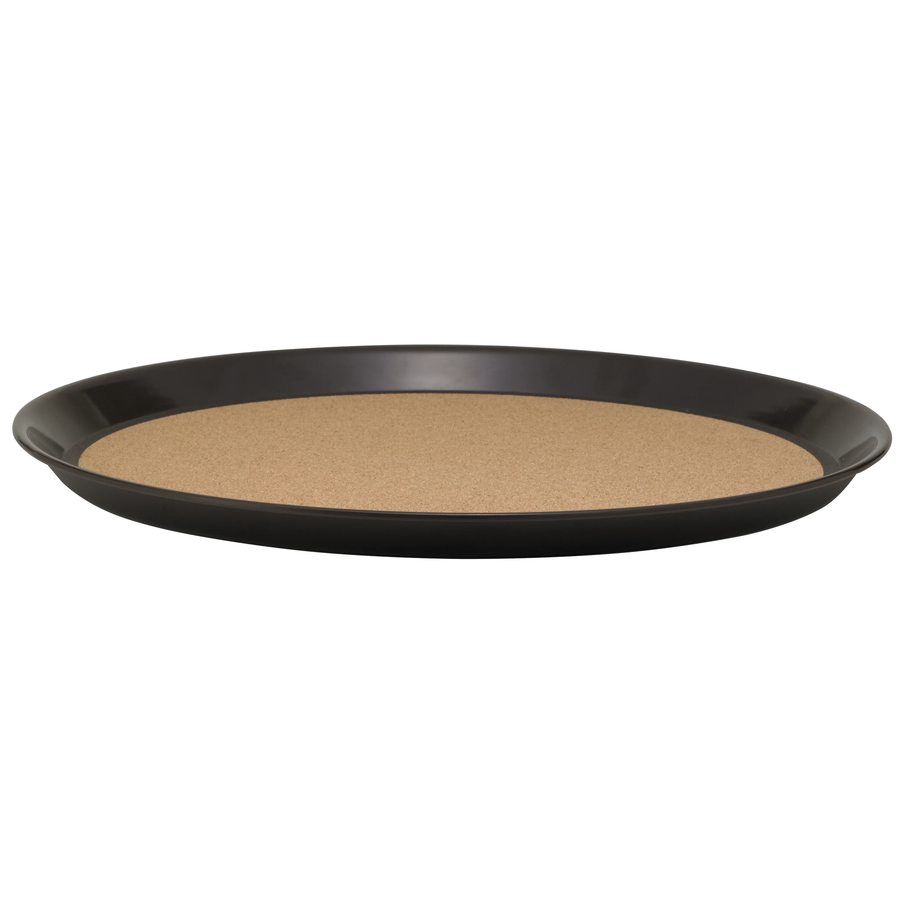 Winco TCK-16 16 Inch Round Tray with Cork Liner Plastic Brown - Image 2