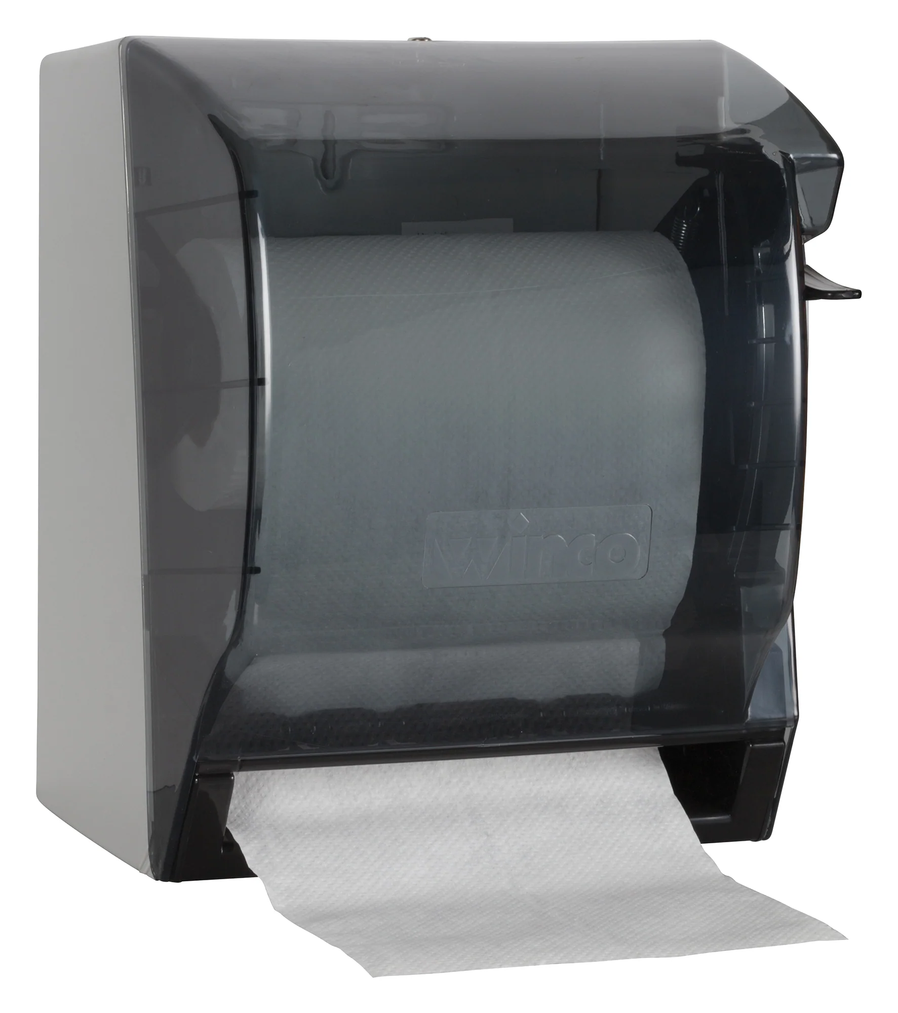Winco TD-500 7-1/2 Inch Diameter Round Paper Towel Dispenser Plastic Black - Image 2