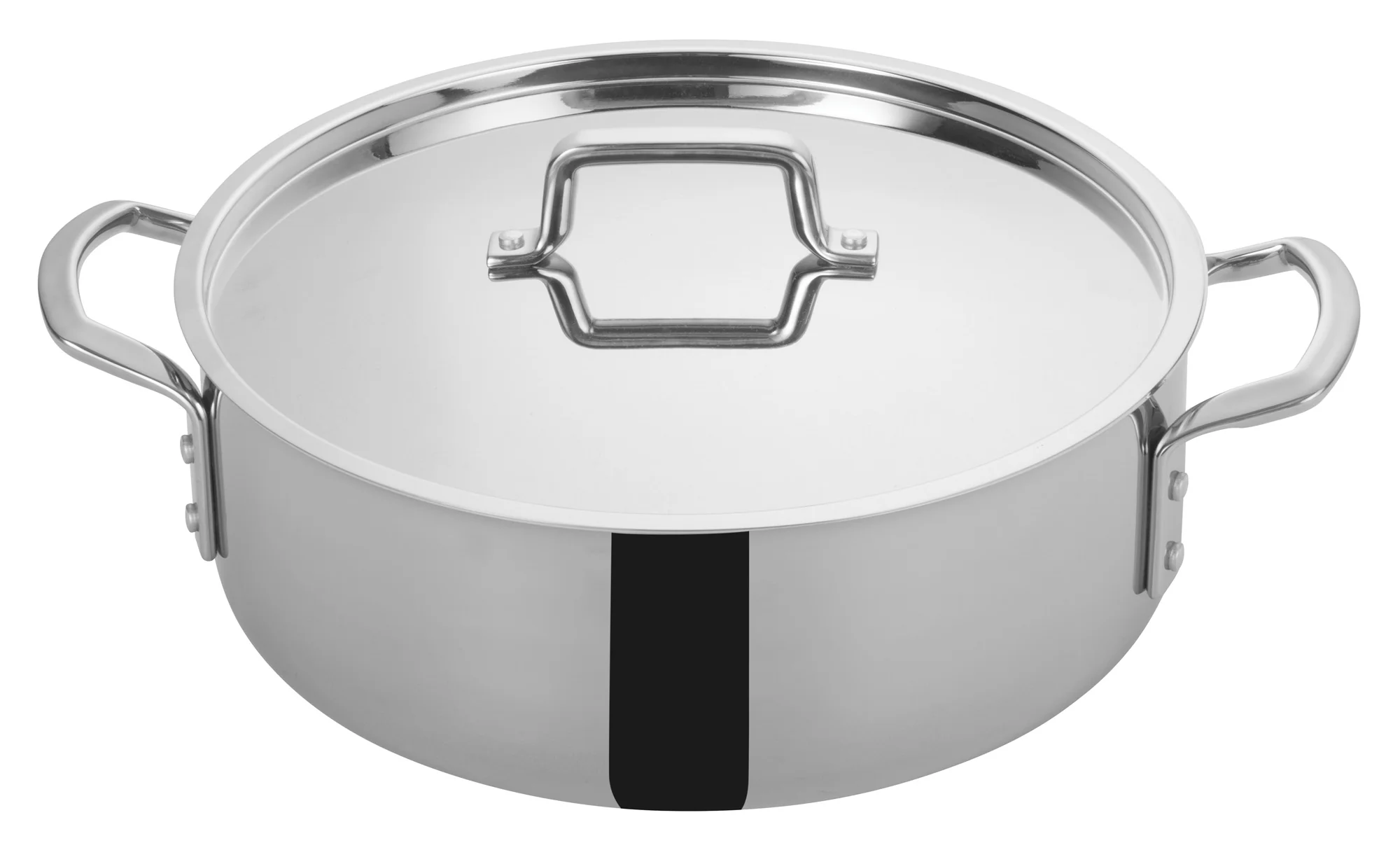 Winco TGBZ-12 12 Qt Tri-Gen Brazier with Cover Stainless Steel Aluminum Core - Image 2