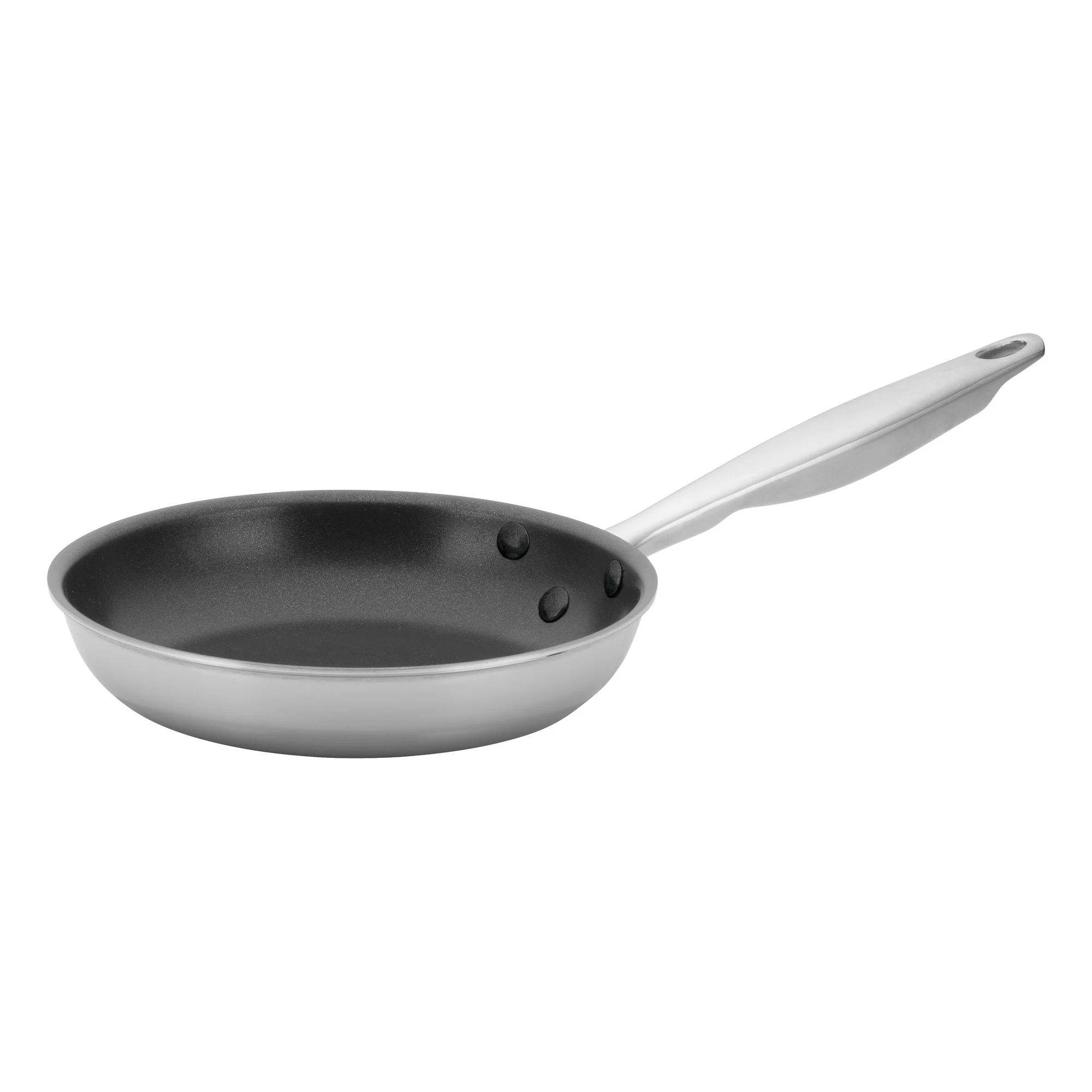 Winco TGFP-7NS 7 Inch Fry Pan Tri-Ply Induction Ready Riveted Handle Non-Stick - Image 2