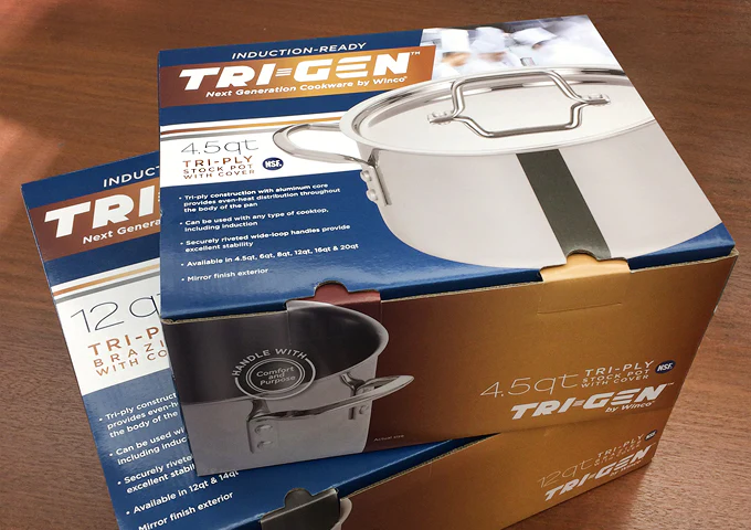 Winco TGSP-12 12 Quarts Induction Ready Stock Pot with Cover Stainless Steel - Image 5