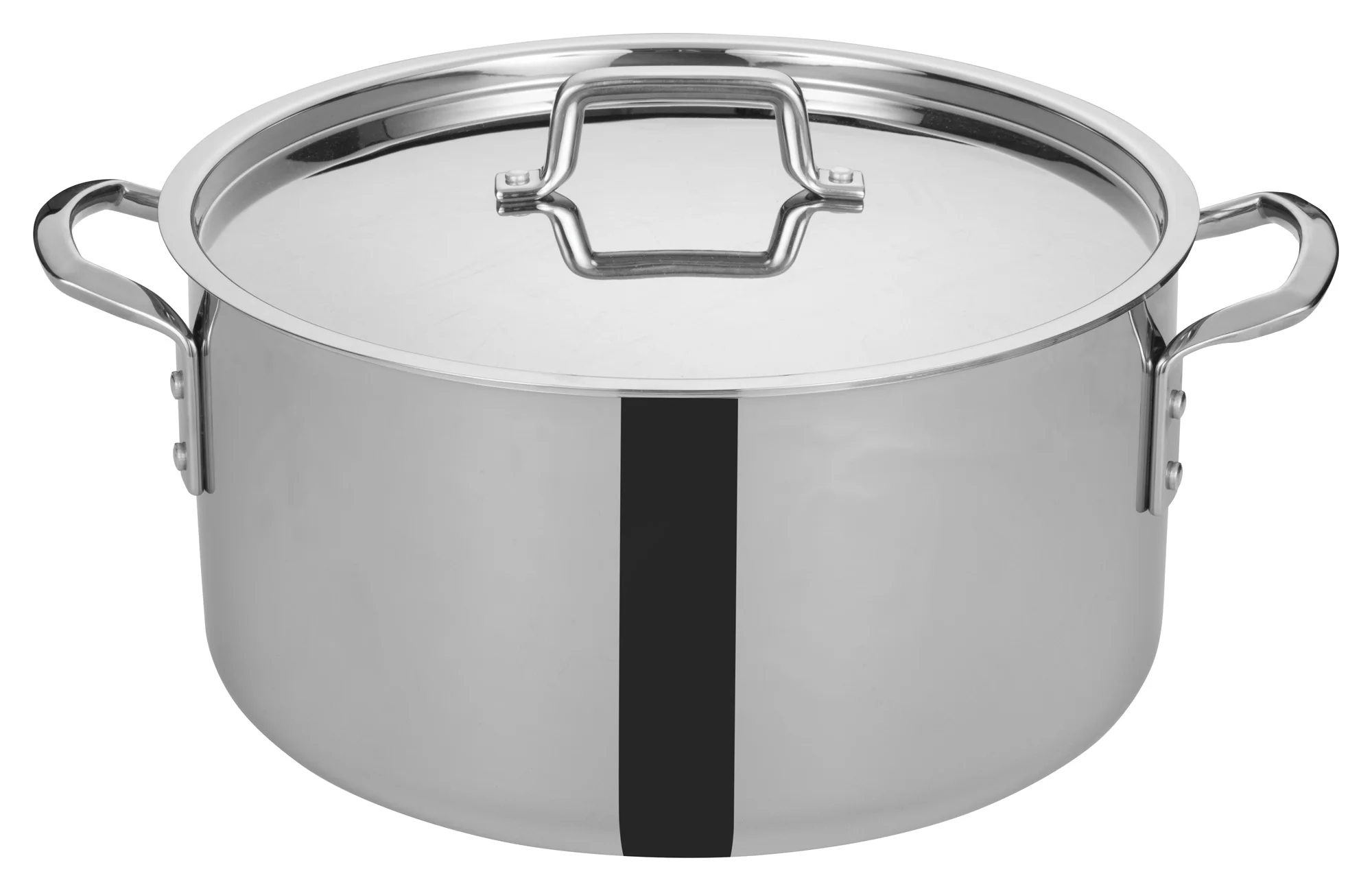 Winco TGSP-20 20 Quart Tri-Gen Induction-Ready Stock Pot with Cover - Image 4