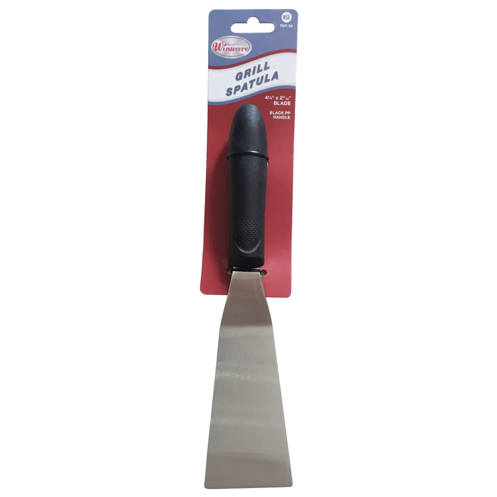 Winco TKP-50 2-3/16 Inch Blade Grill Spatula with Slip-Resistant Handle - Image 4