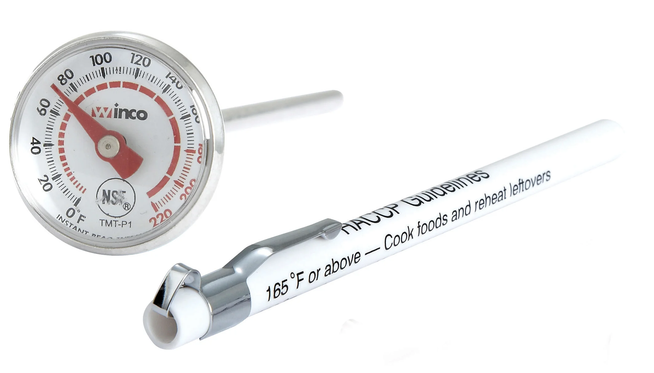 Winco TMT-P1 Diameter 1 Inch Pocket Thermometer with Clip and Case - Image 2