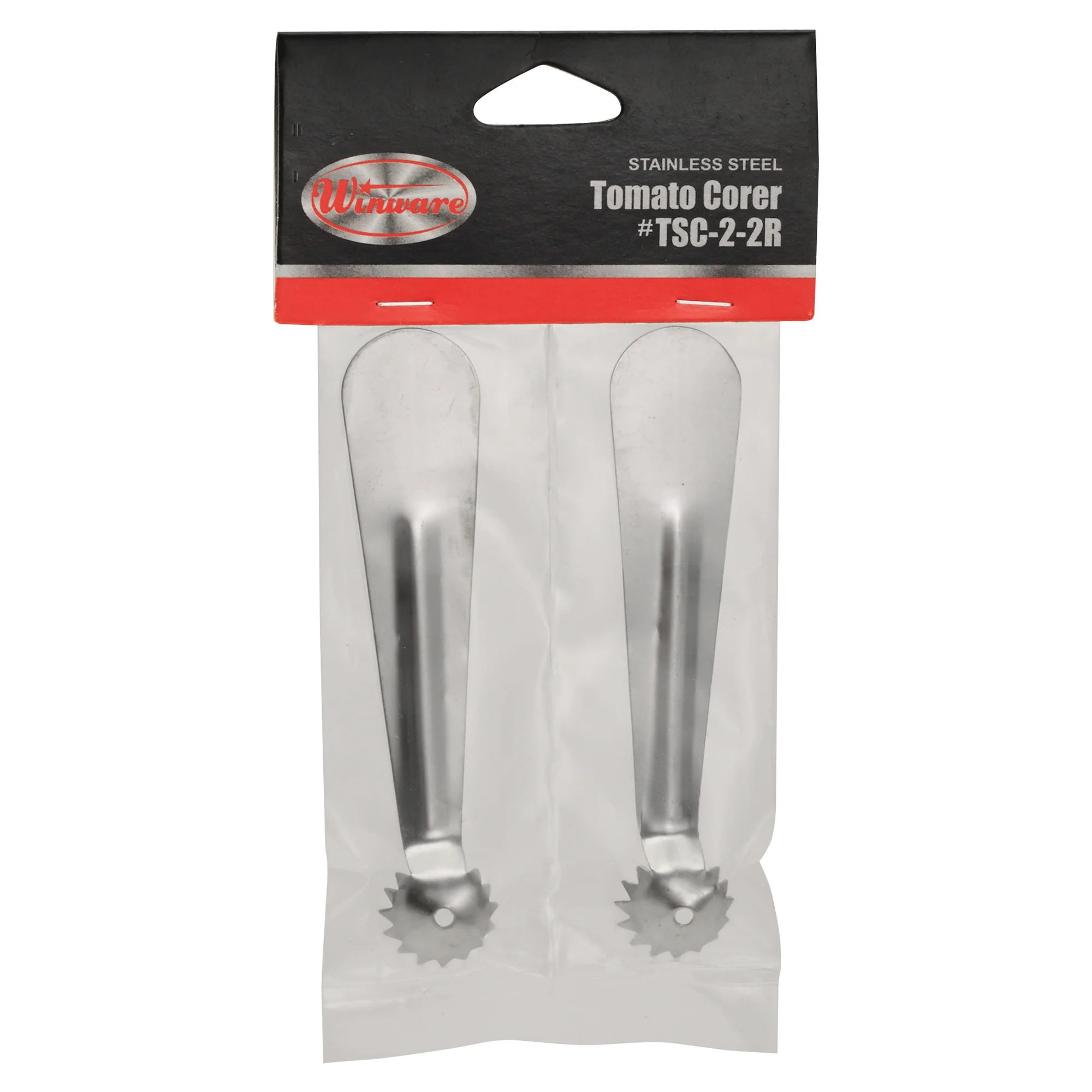 Winco TSC-2-2R Tomato Stem Corer Stainless Steel Carded 2 Packs - Image 3