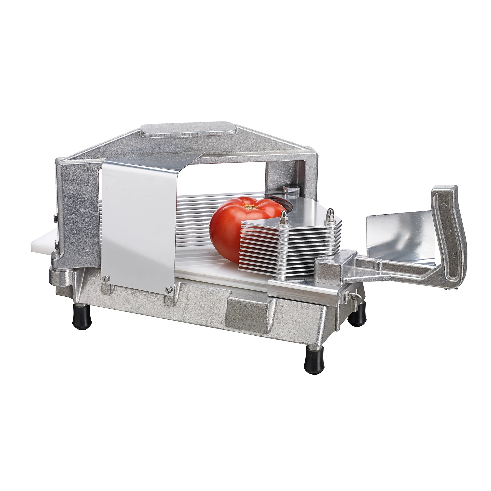 Winco TTS-250 16 Inch Manual Tomato Slicer with Straight Stainless Steel Blade - Image 2