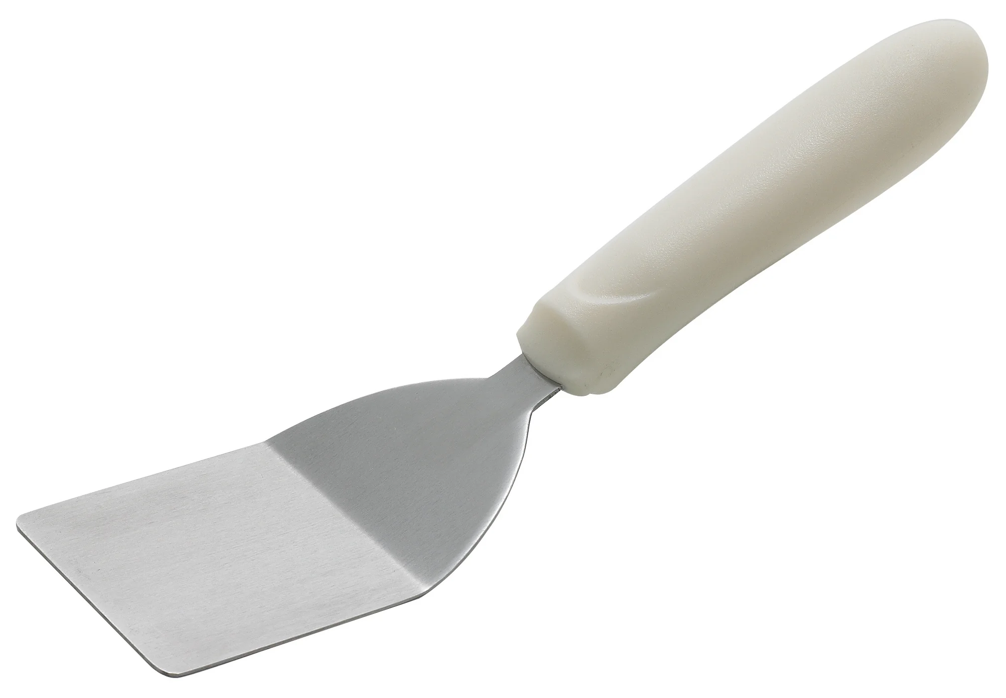 Winco TWP-30 2 Inch Blade Offset Mini Turner Stainless Steel White Polypropylene - Image 2