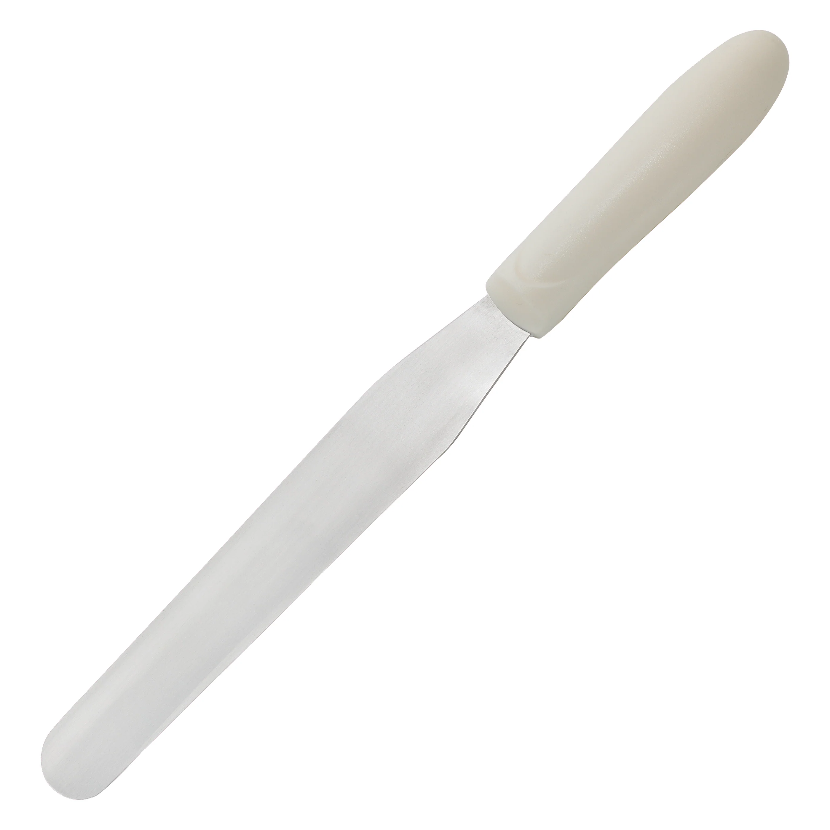 Winco TWPS-7 7-15/16 Inch Bakery Spatula with Stainless Steel Blade White Handle