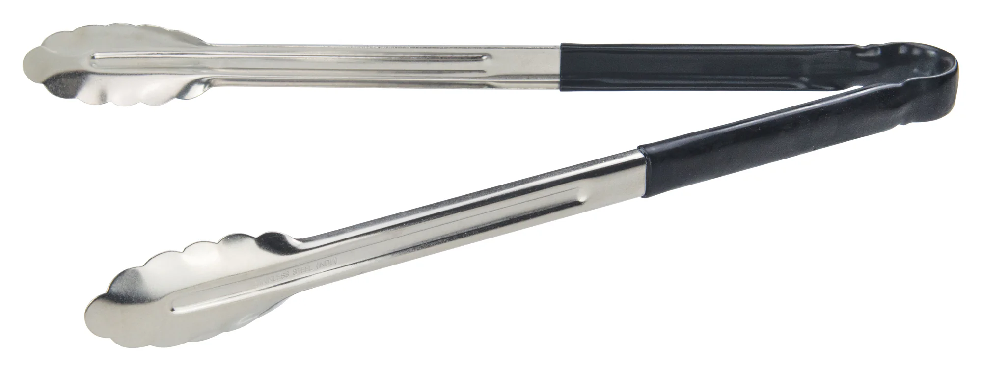 Winco UT-16HP-K 16 Inch Utility Tongs for Cold Food Service Stainless Steel Black - Image 2