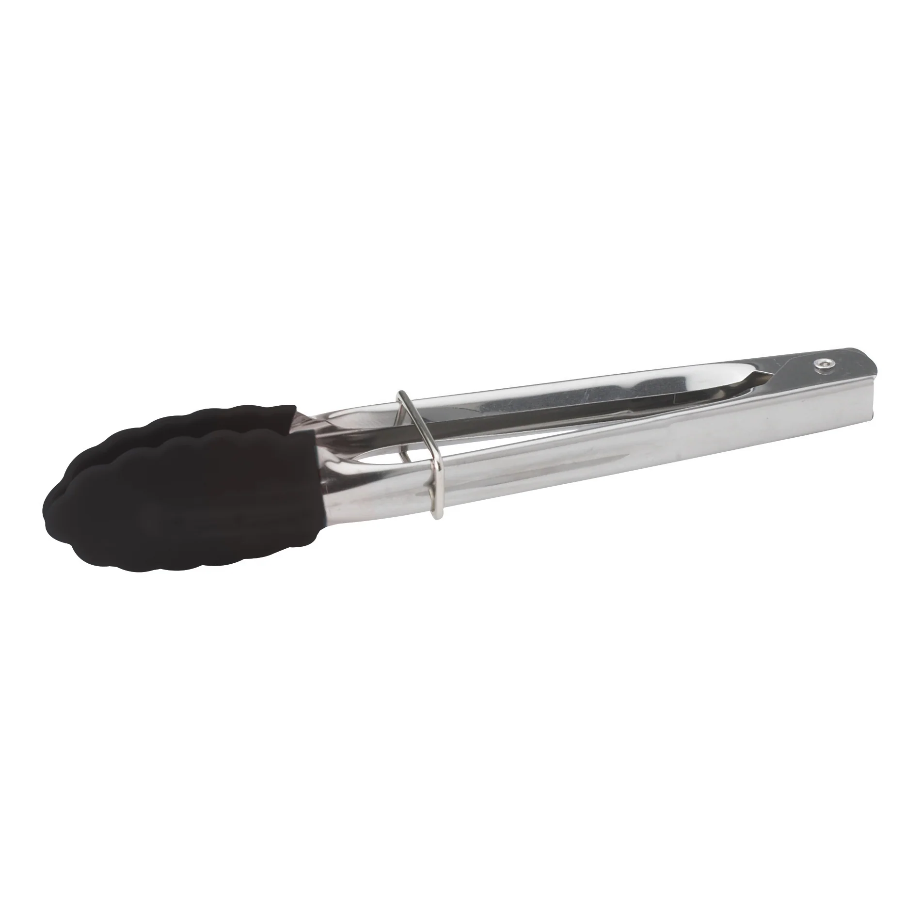Winco UT-7K 7 Inch Utility Tongs Locking Ring with Non-Slip Silicone Tips Stainless Steel - Image 3
