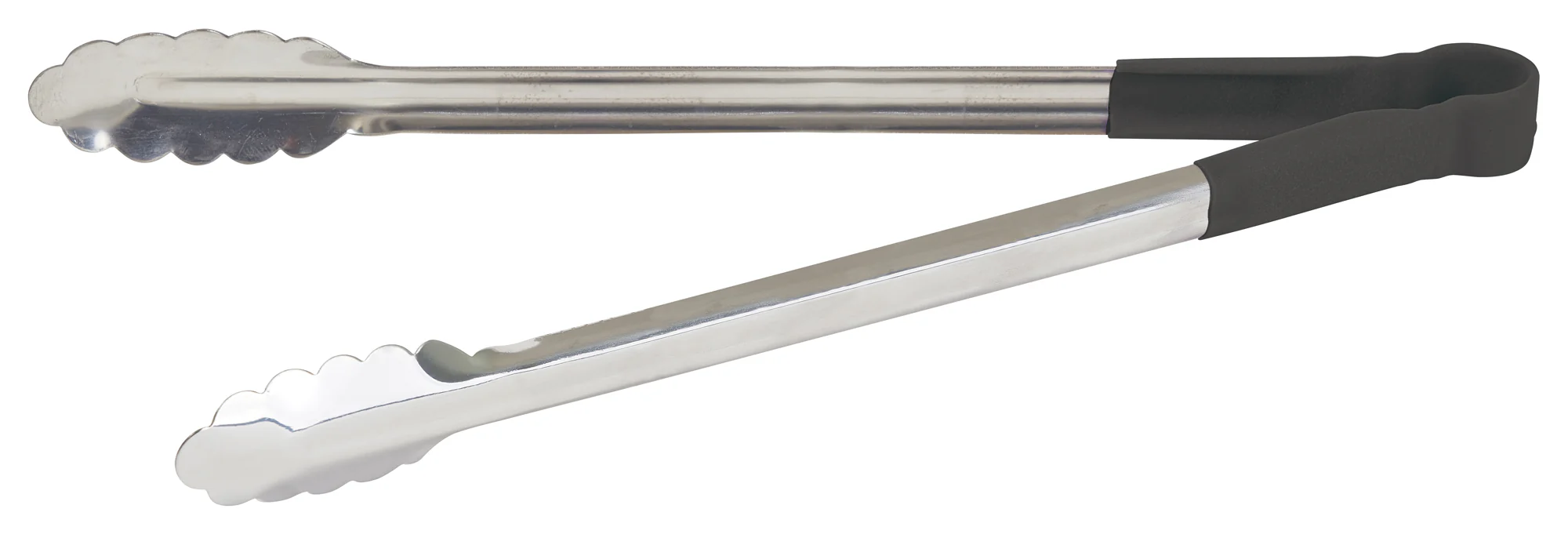 Winco UTPH-16K 16 Inch Utility Tongs Non-Slip Heat Resistant Polypropylene Black Stainless Steel
