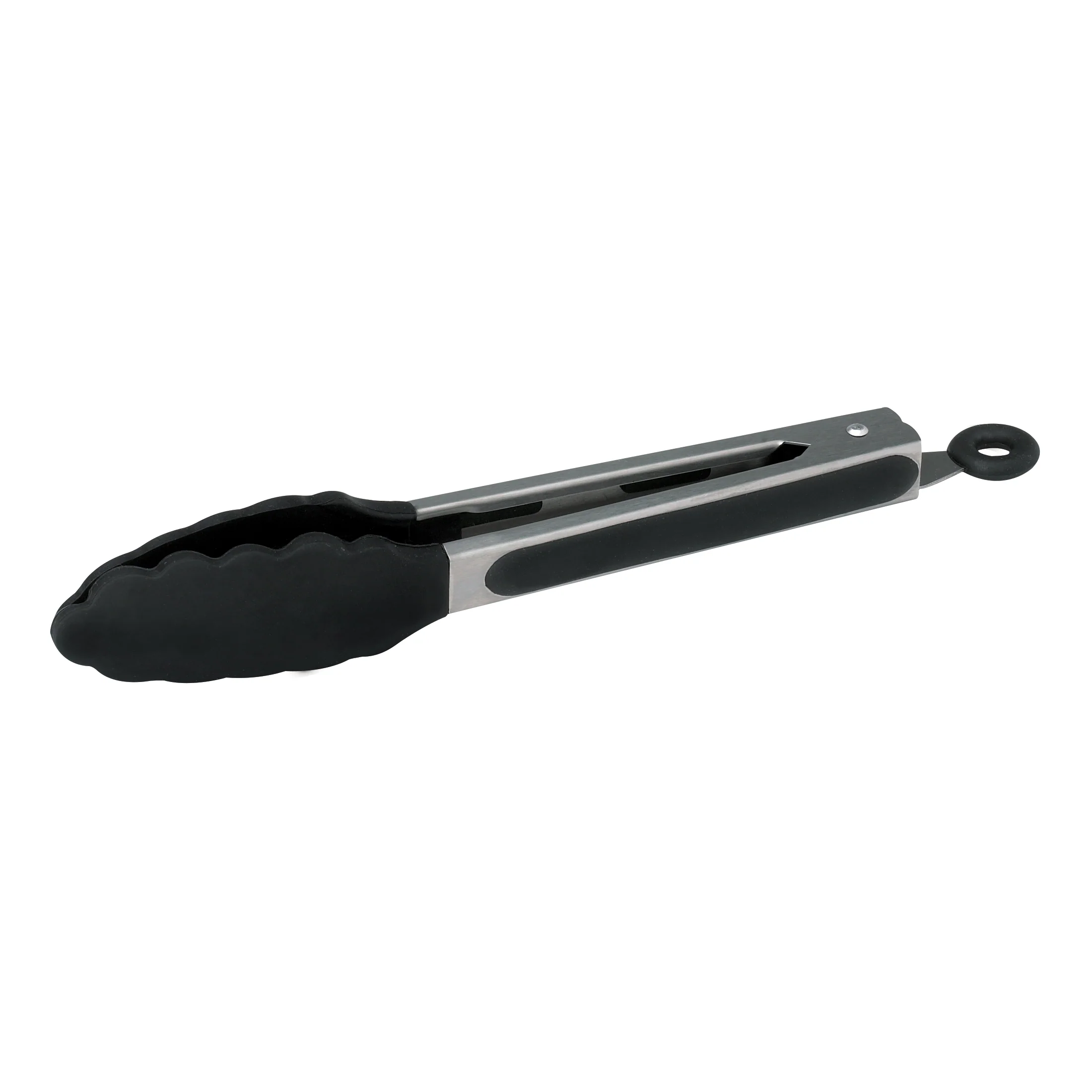 Winco UTS-9K 9 Inch Utility Tongs Locking Clip with Silicone Tips Stainless Steel - Image 2