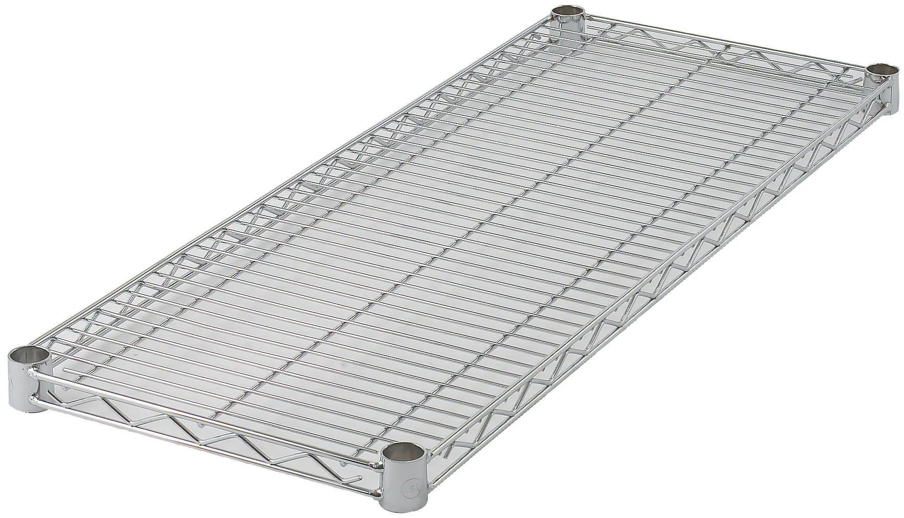 Winco VC-1460 60 Inch Wire Shelf with 4 Sleeve Clips Chrome Finish - Image 2