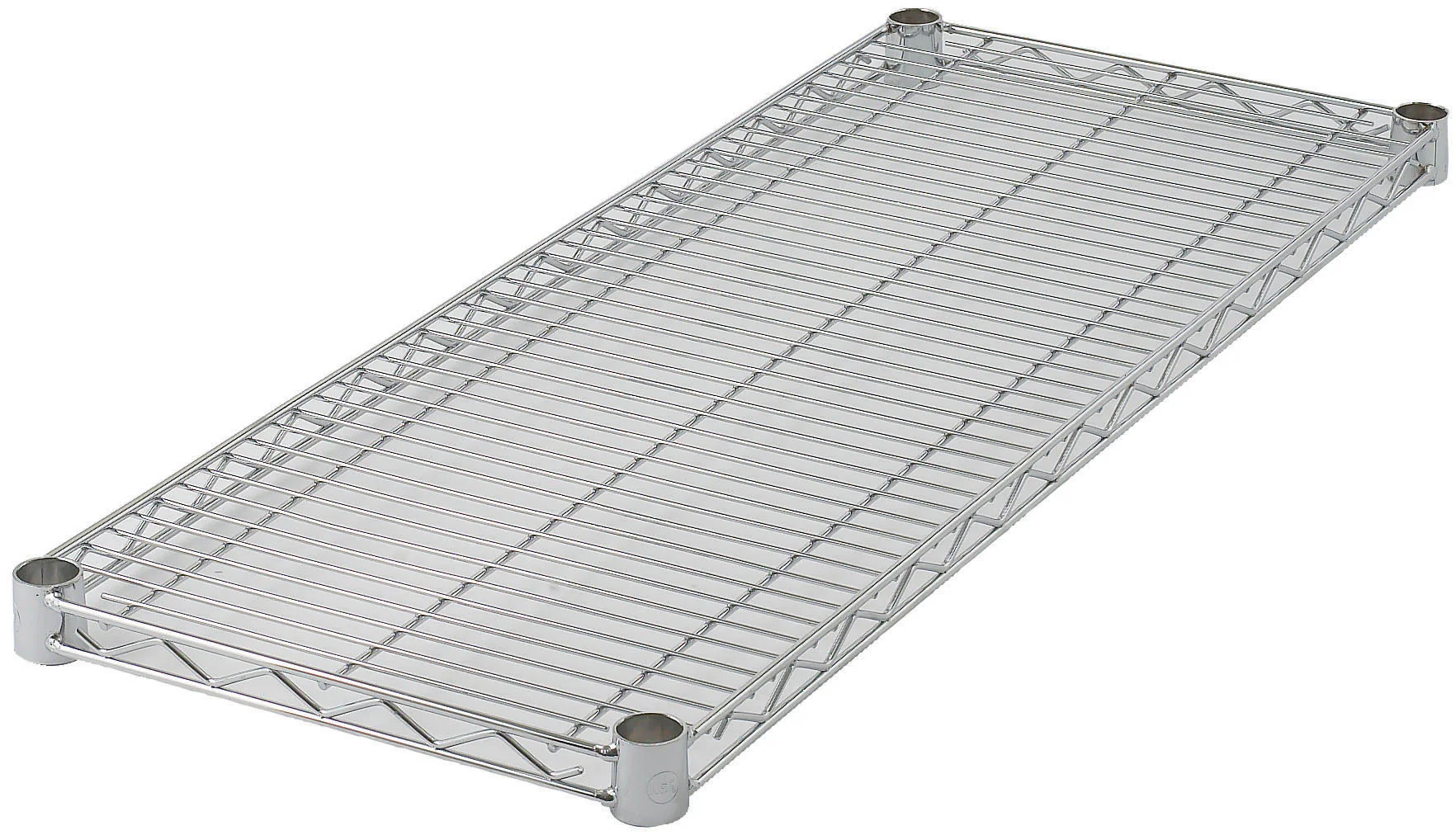 Winco VC-1842 42 Inch Wire Shelf with 4 Sleeve Clips Chrome Plated Finish - Image 3