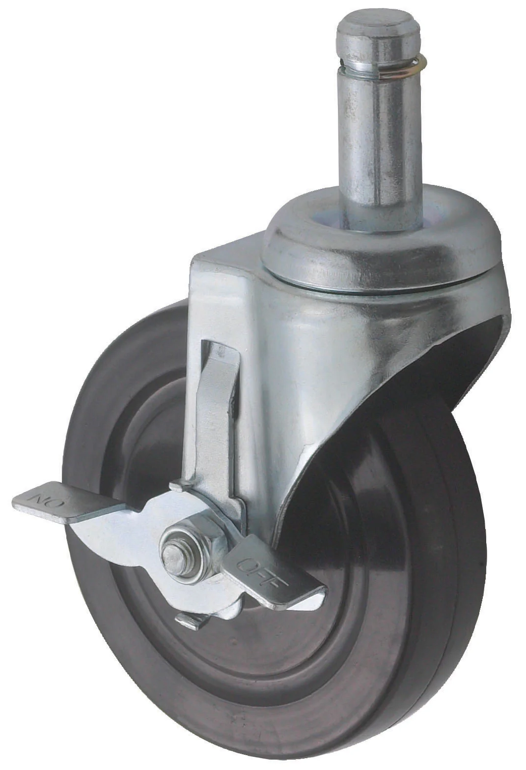Winco VC-CTB 5 Inch Stem Caster With Brake For Wire Shelving
