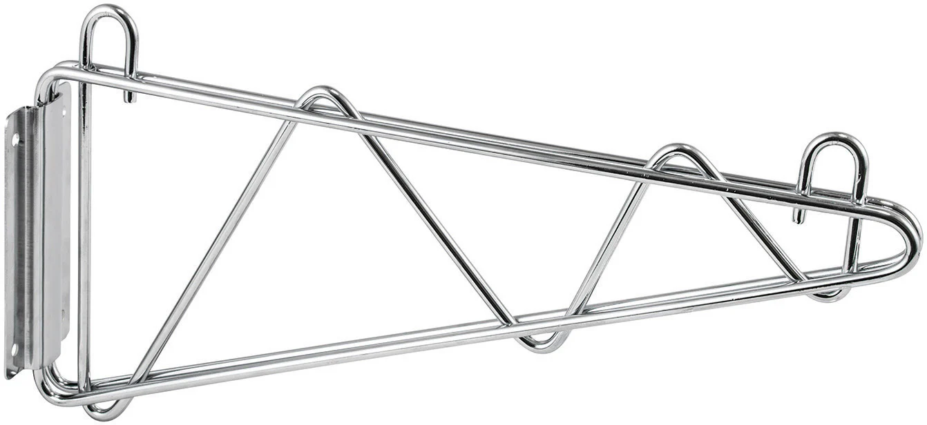 Winco VCB-14 14"Inch Wire Shelf Wall Mounting Brackets Pair Chrome Plated - Image 2