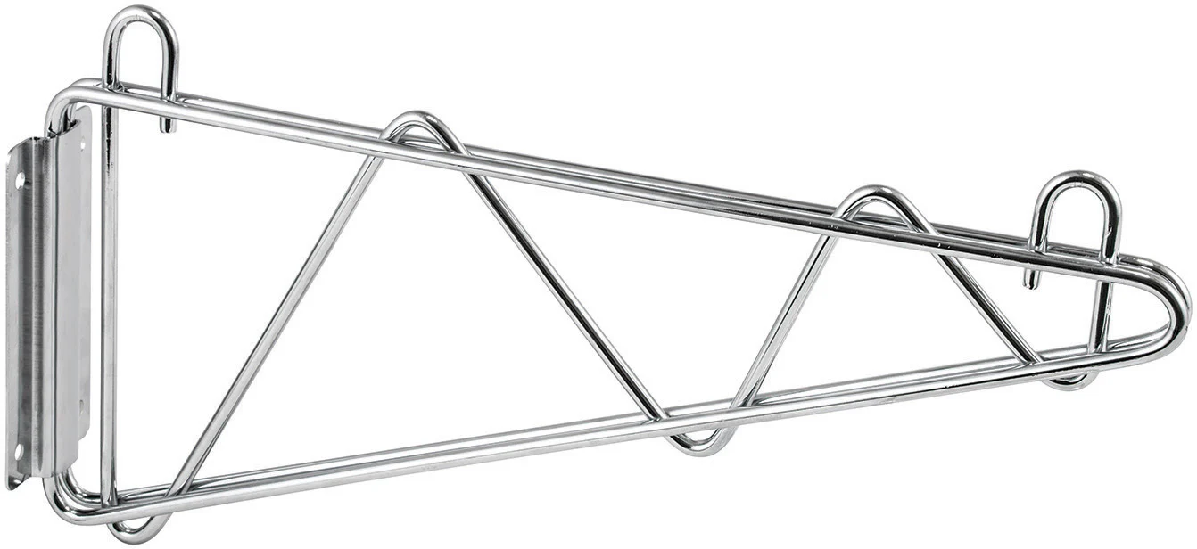 Winco VCB-18 Wall Mounting Brackets 18 Inch Chrome Plated with Screws - Image 2