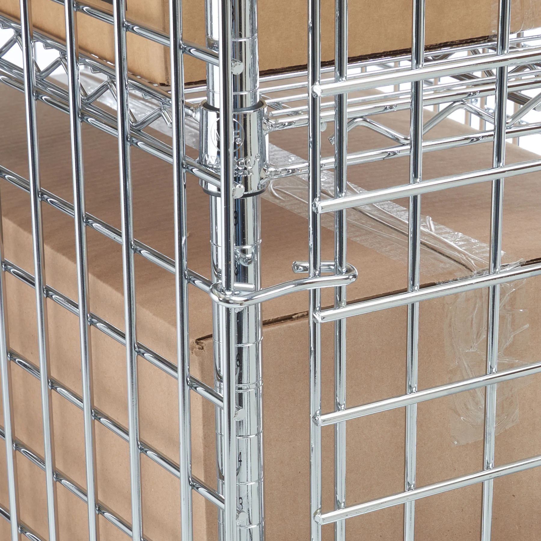 Winco VCG-2448 48 Inch Wire Security Cage Chrome Plated NSF Approved - Image 3