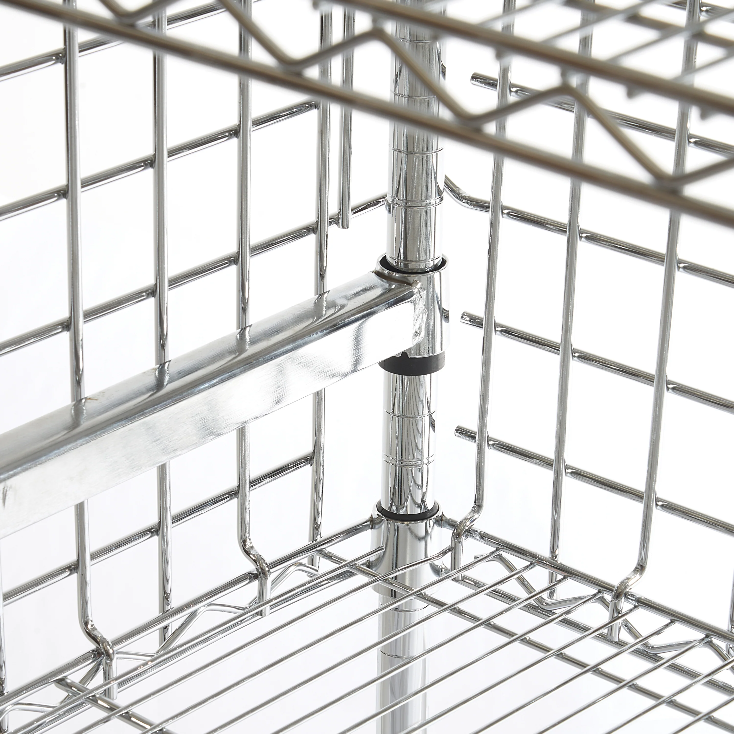 Winco VCG-2460 24 Inch Wire Security Cage NSF Certified Chrome Plated - Image 2