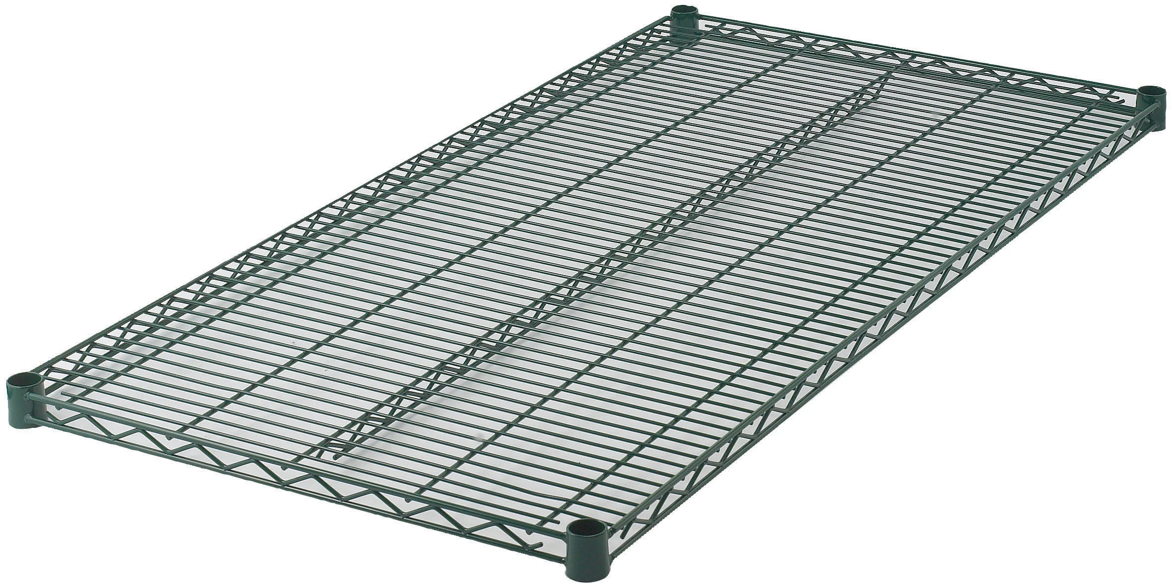 Winco VEX-2448 48 Inch Shelf Wire Epoxy Coated Green with Sleeve Clips - Image 2