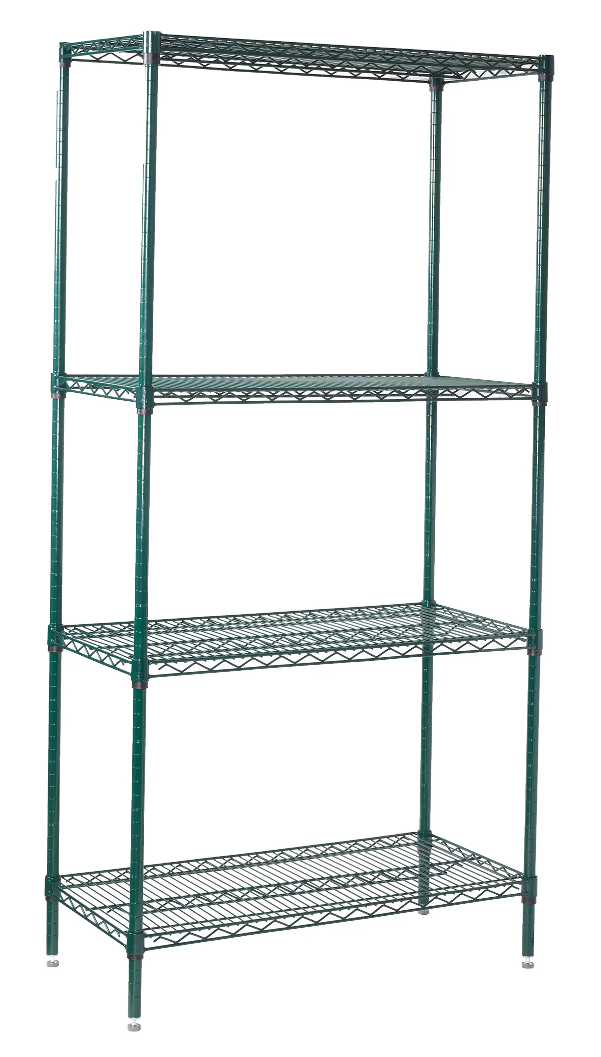Winco VEXS-2448 48 Inch Wire Shelving Set 4 Tiers Epoxy Coated - Wire Shelving Unit - Image 3