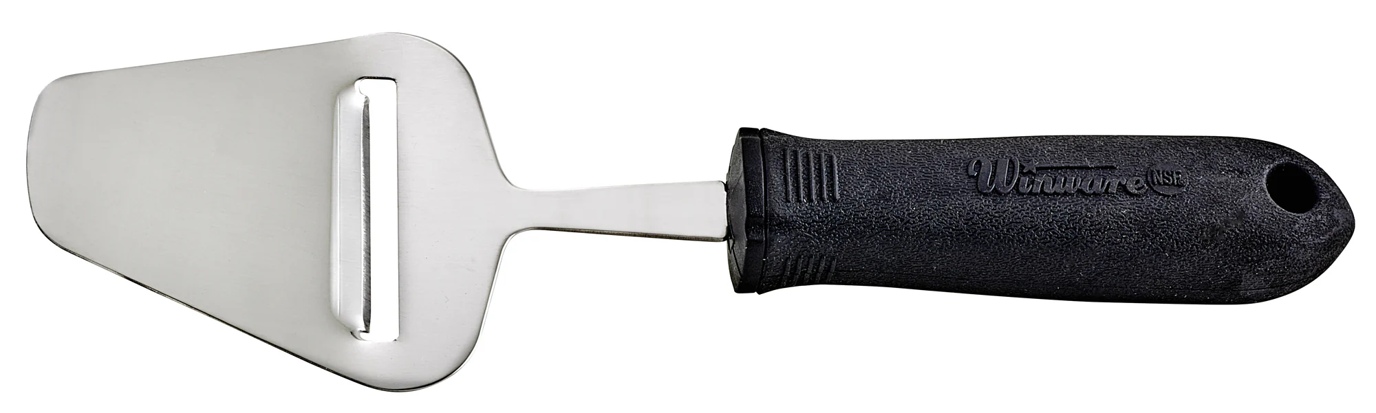 Winco VP-309 9 Inch Cheese Cutter Hand Held Plastic Soft Grip Black Stainless Steel