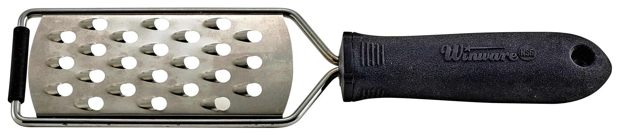 Winco VP-313 10 Inch Grater Manual Large Holes Soft Grip Handle Stainless Steel - Image 3
