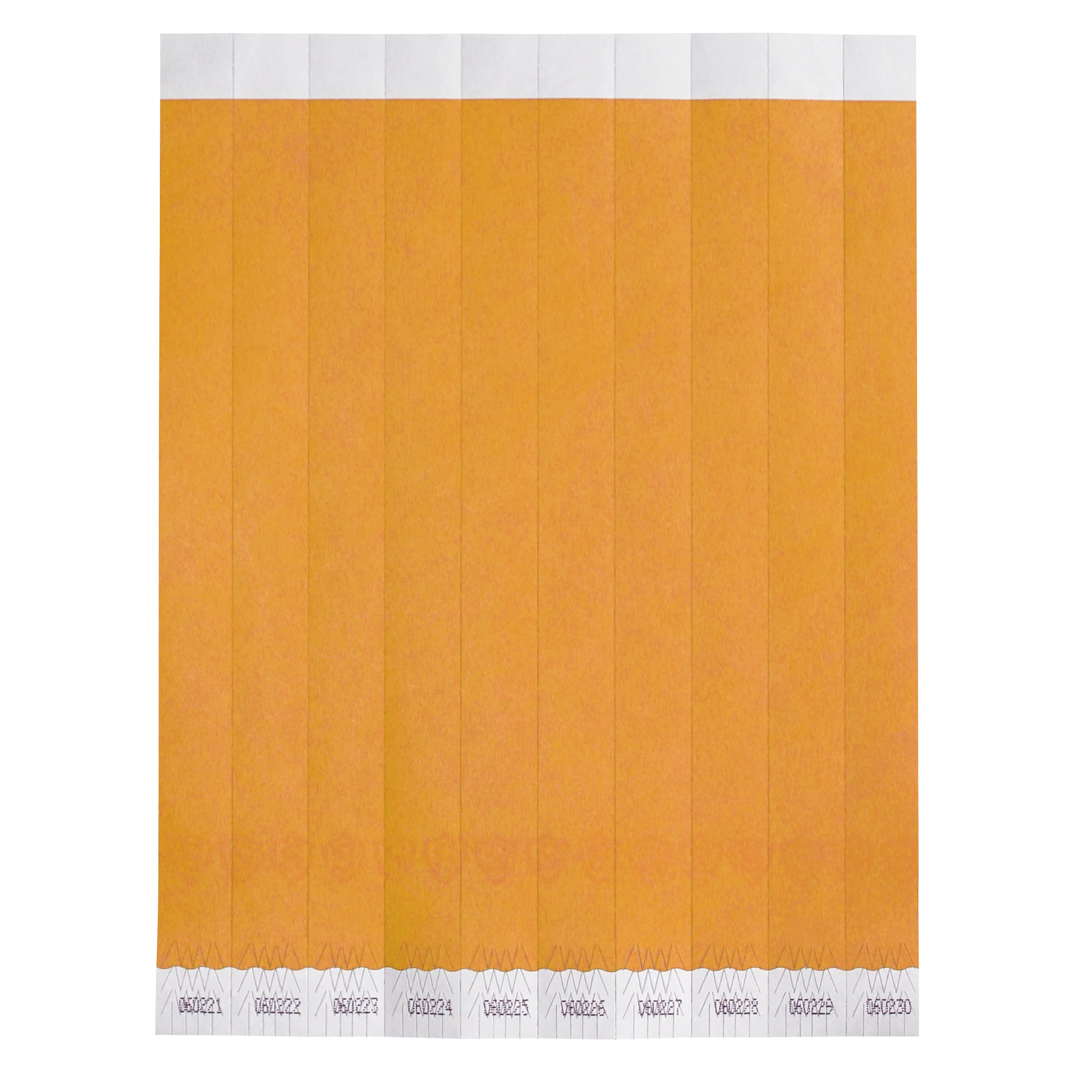 Winco WB-100O-S Bar Maid Waterproof Tear-Free Wristbands - Orange Solid (500 Pieces/Pack)