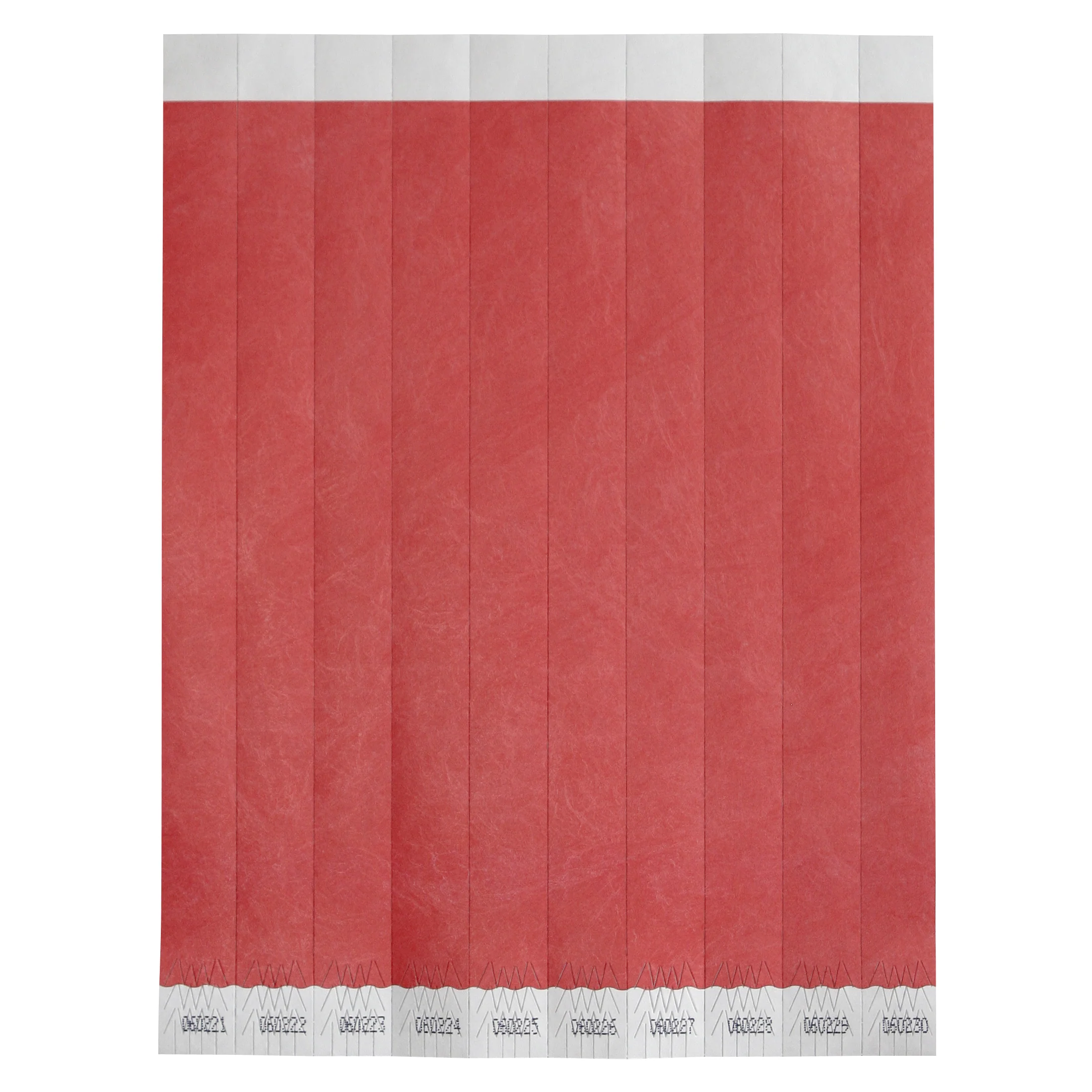 Winco WB-100R-S Bar Maid Waterproof Tear-Free Wristbands - Red Solid (500 Pieces/Pack) - Image 2
