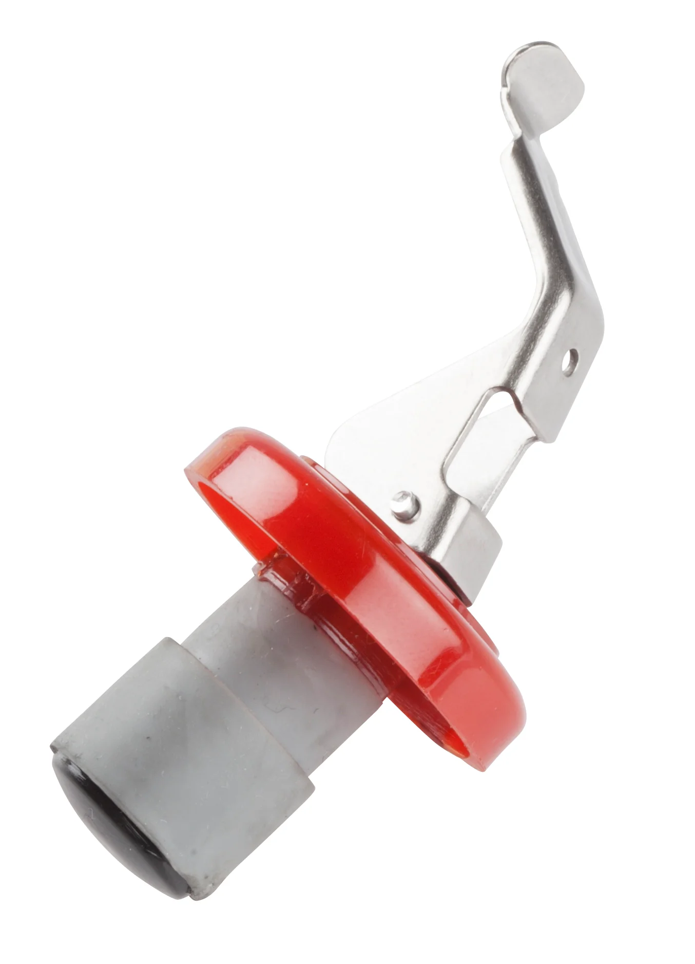 Winco WBS-R Bottle Stopper Thermoplastic Cork Stainless Steel Red Collar - Image 2