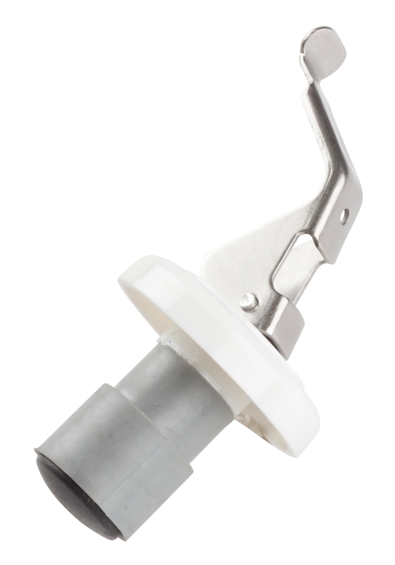 Winco WBS-W Bottle Stopper Thermoplastic Cork Stainless Steel Clip White Collar