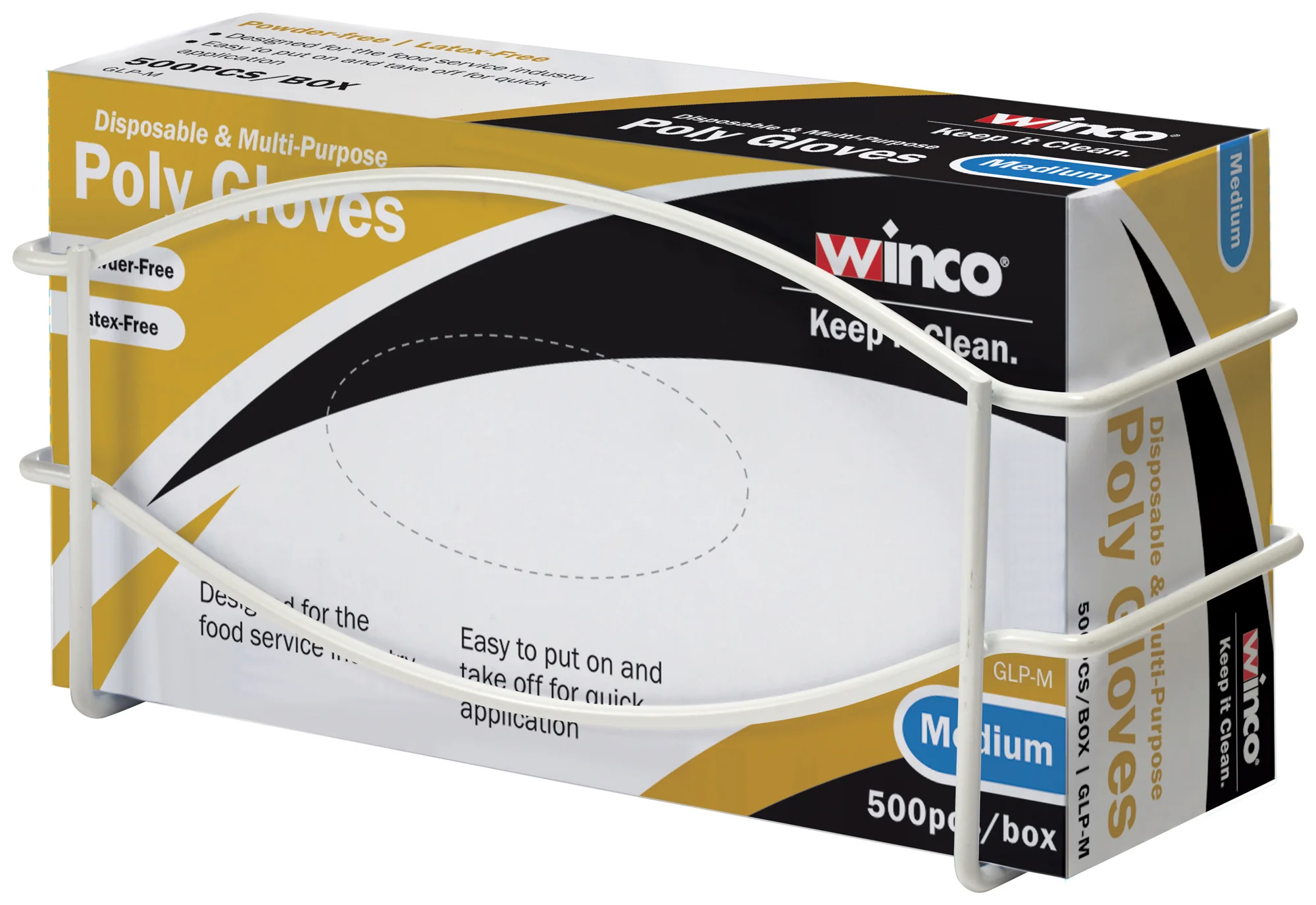 Winco WHW-11 10-1/4 Inch Glove Box Holder Large Painted Steel with Durability - Image 3
