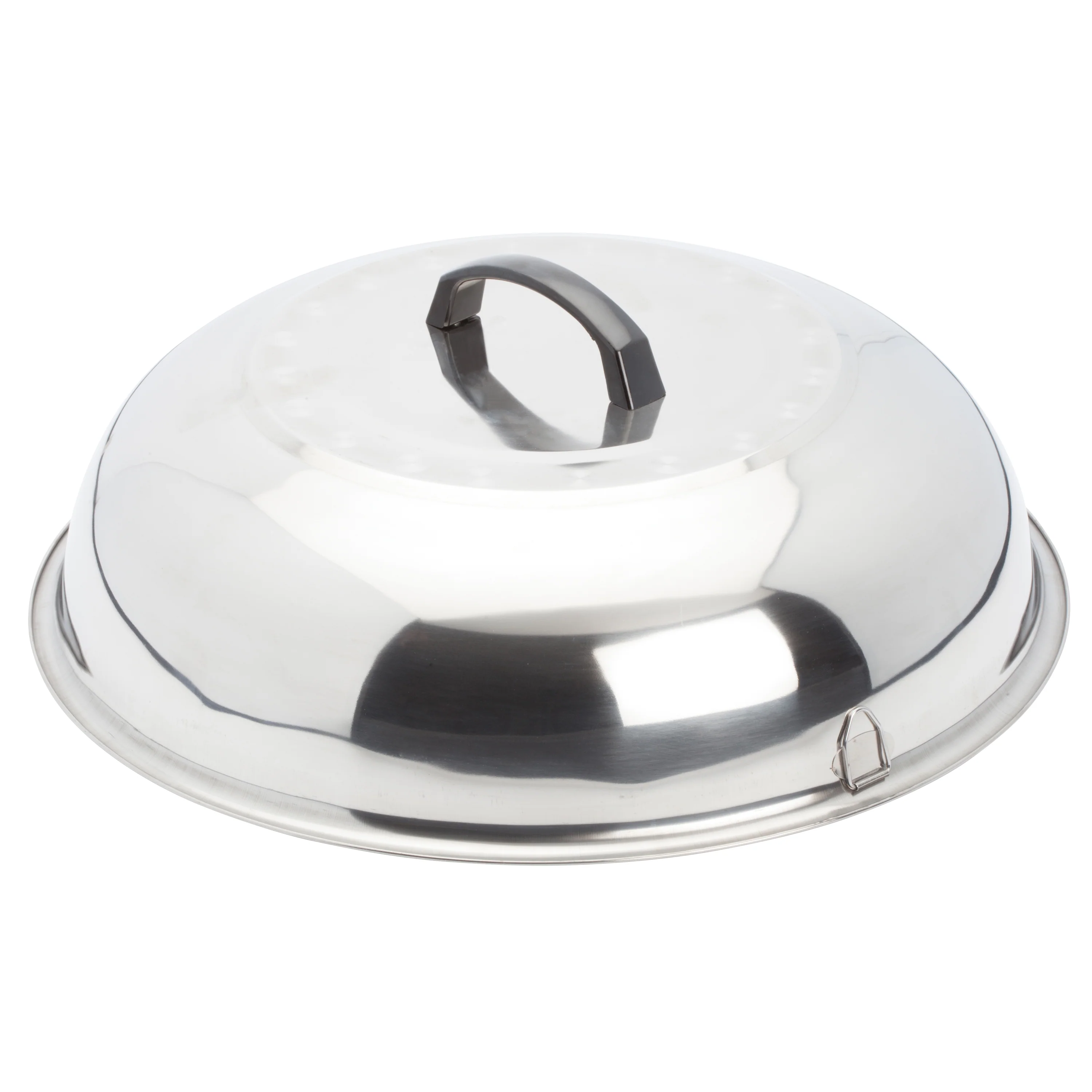 Winco WKCS-15 15-3/8 Inch Diameter Wok Cover with Handle Stainless Steel Mirror Finish