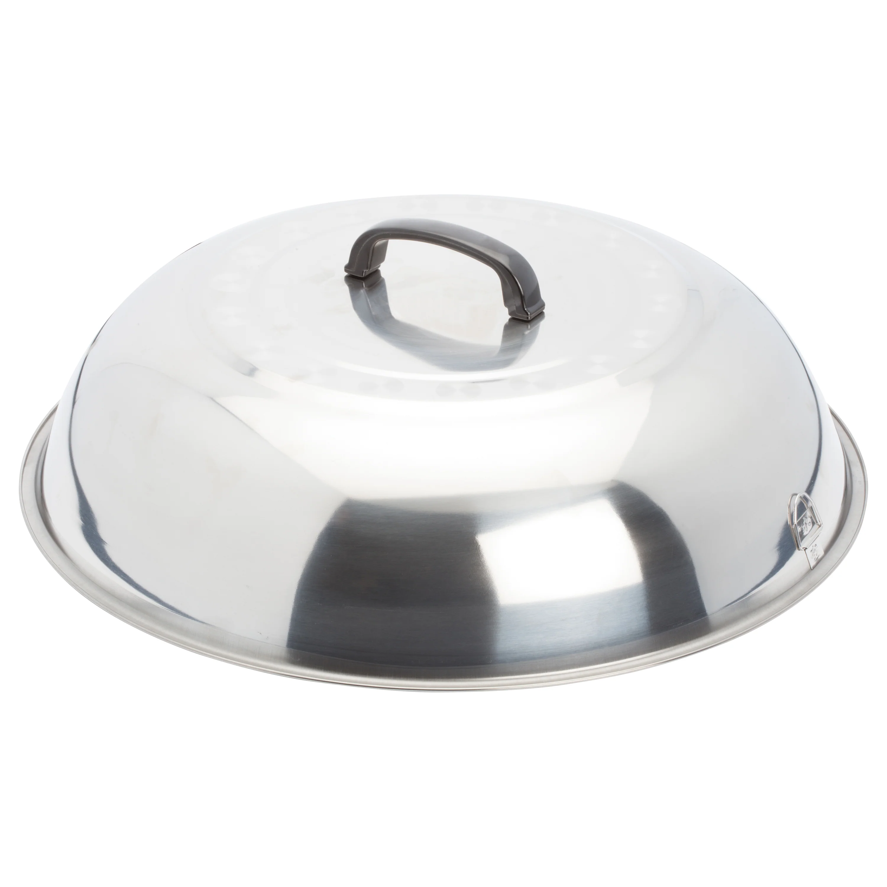 Winco 17-3/4" Stainless Steel Wok Cover with Handle - Mirror Finish - Image 2