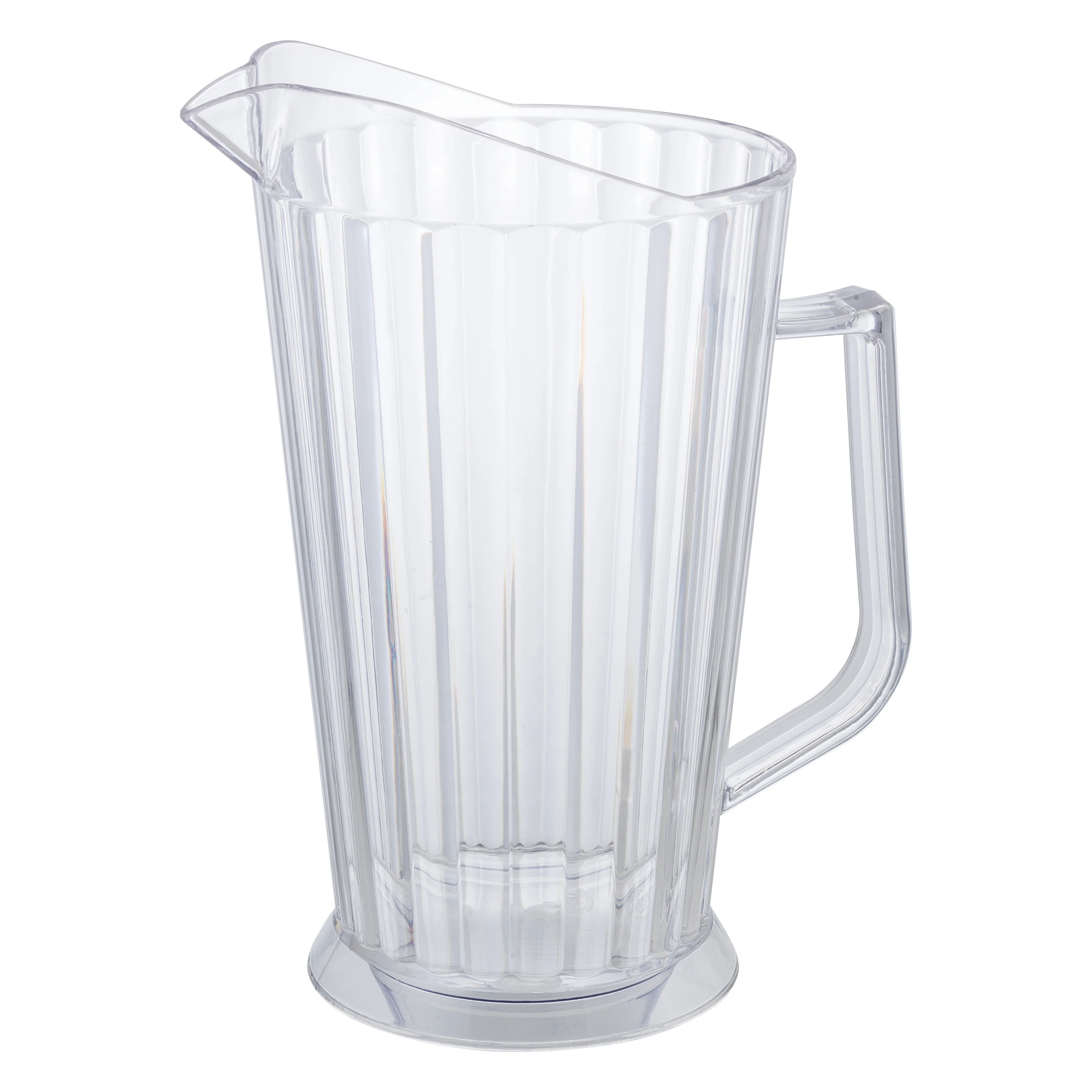 Winco WPCB-60 60 Oz. Clear Polycarbonate Beer Pitcher with Handle NSF - Image 2