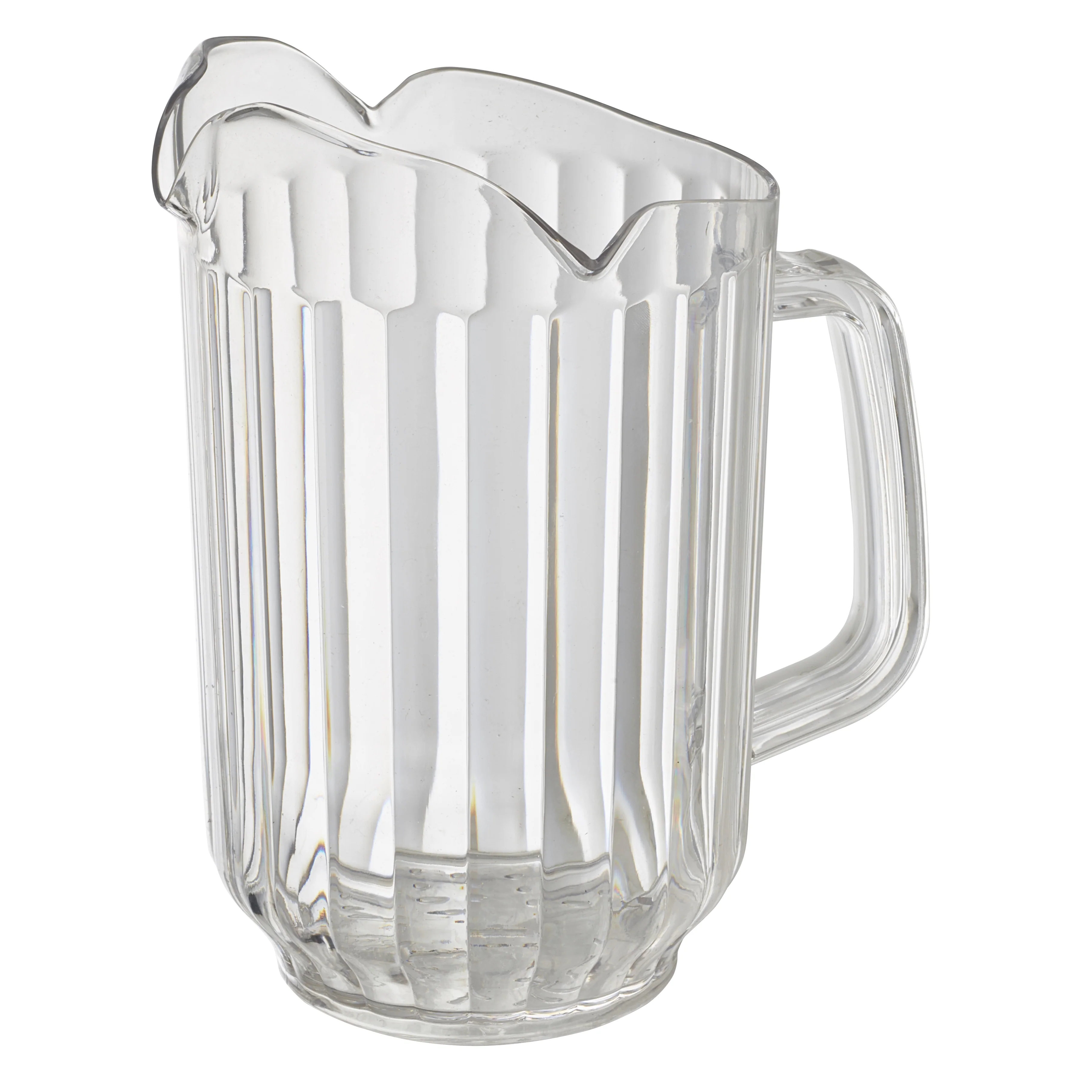 Winco WPCT-60C 60 Oz. Clear Polycarbonate Water Pitcher with 3 Spouts