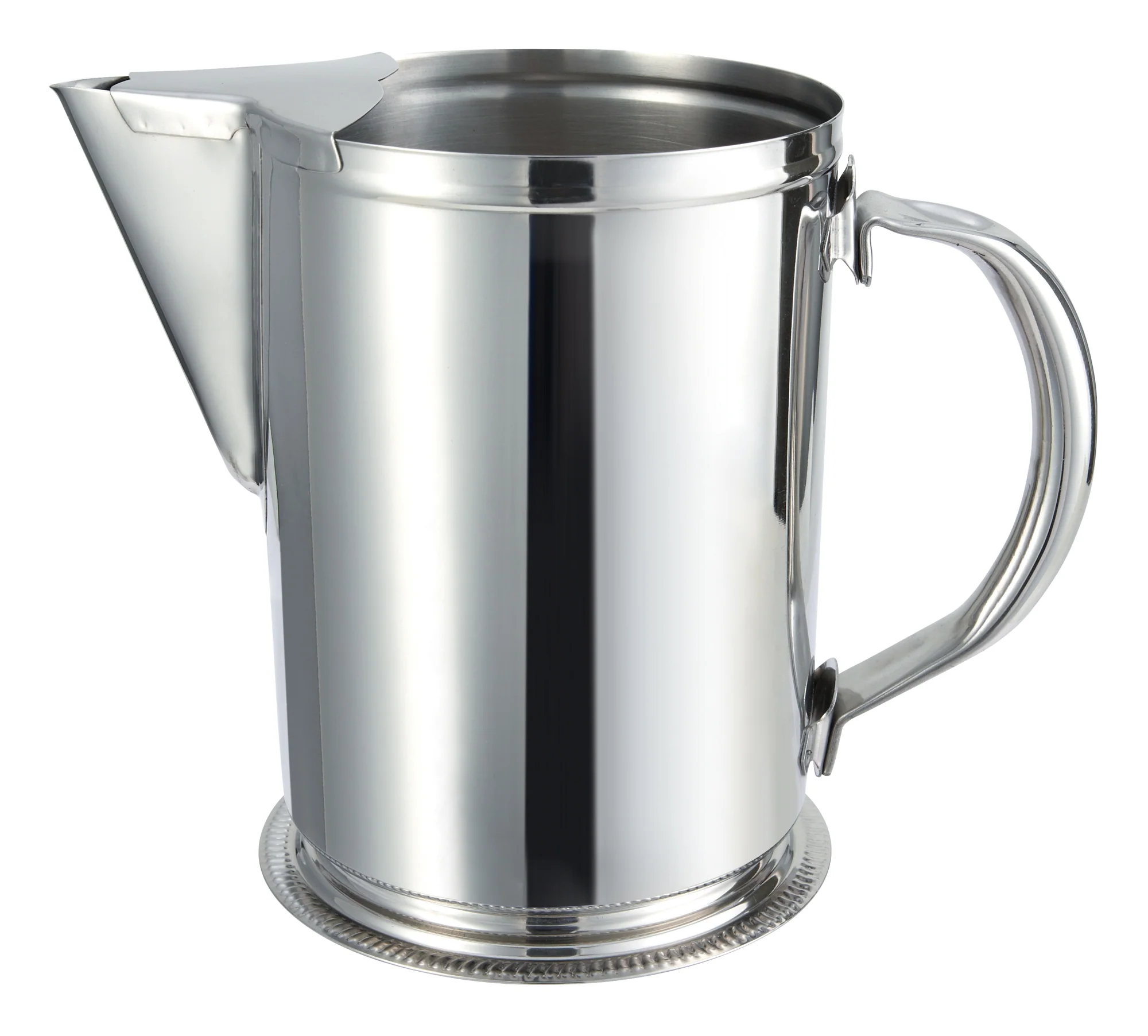Winco WPG-64 64 Oz with Ice Guard Pitcher Stainless Steel Mirror Finish