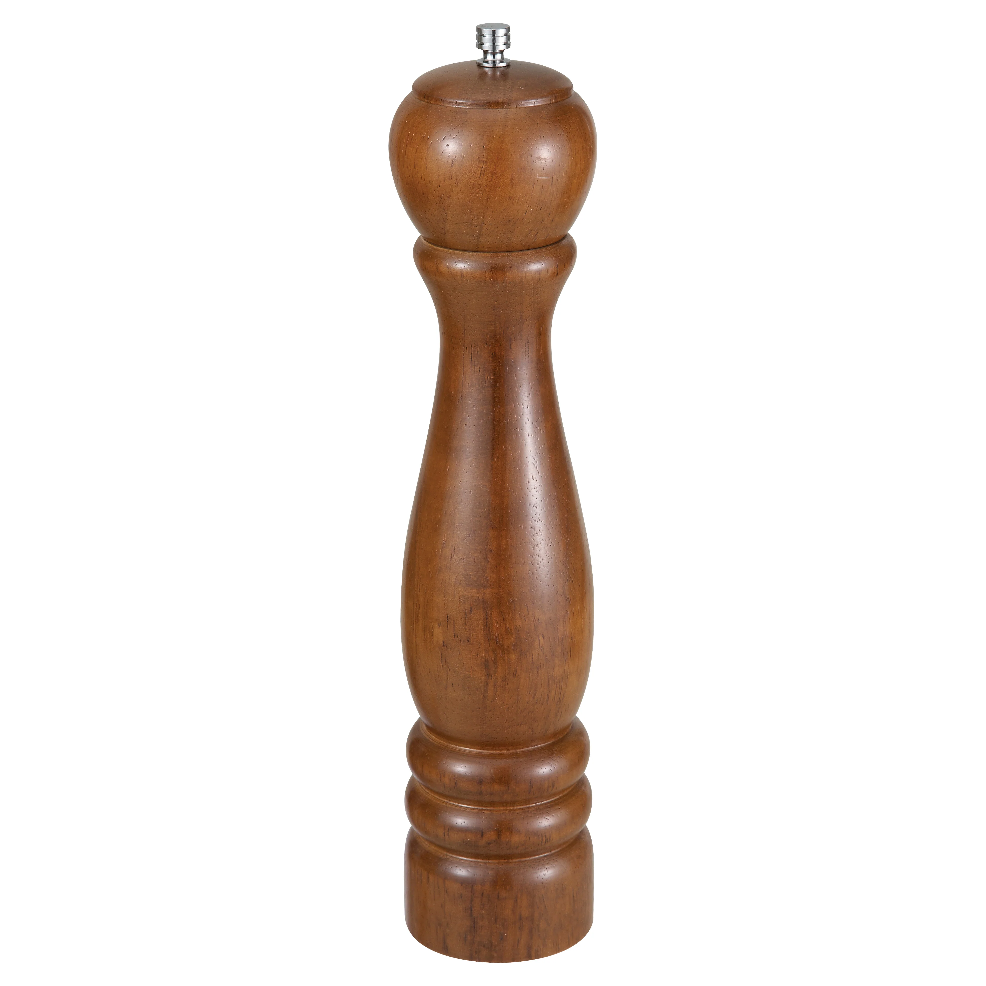 Winco WPM-12 Pepper Mill 12 Inch Zinc Alloy Grinder Rubberwood Manual - Image 2