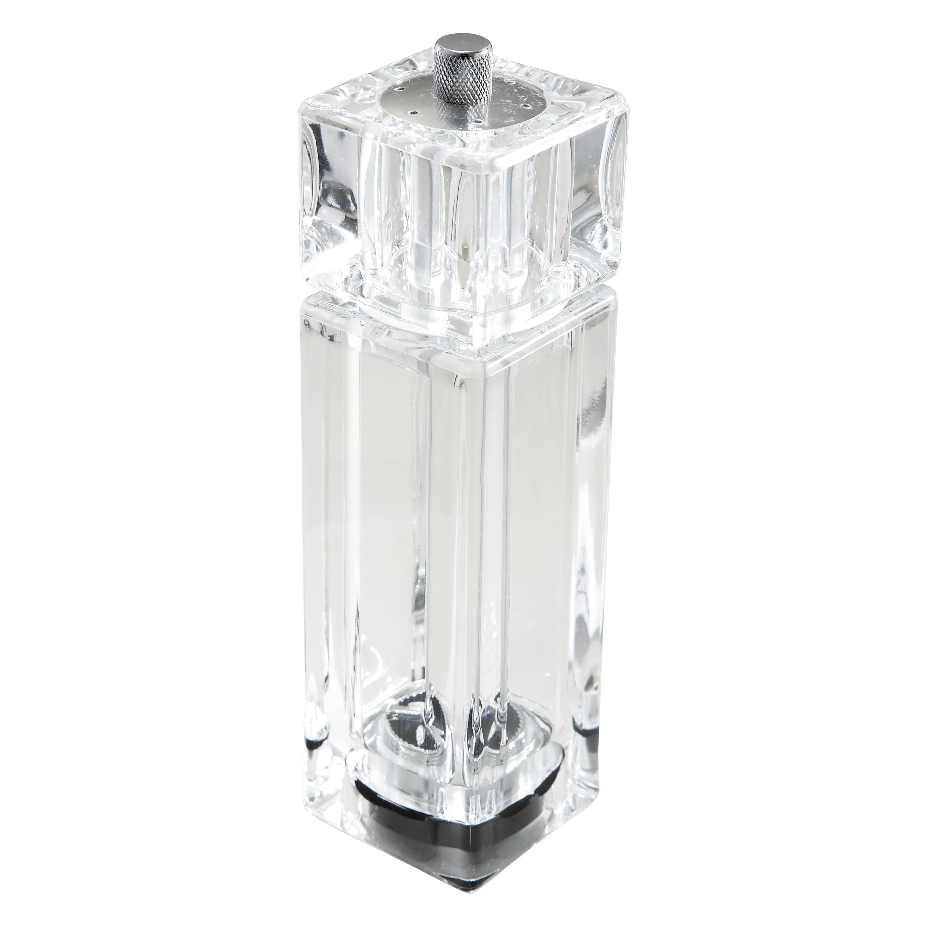 Winco WPMP-6 6 Inch Clear Acrylic Pepper Mill and Salt Shaker Combo