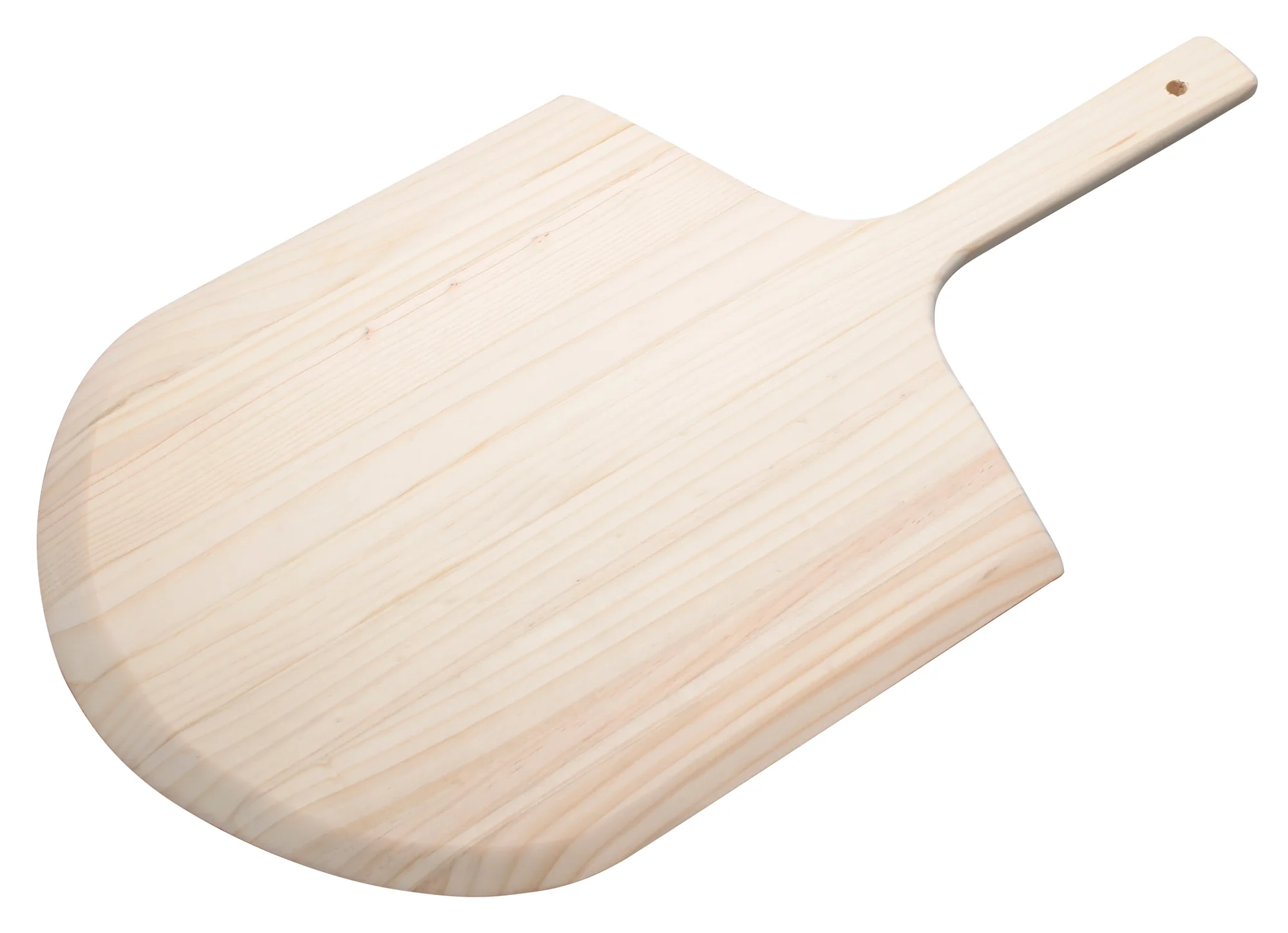Winco WPP-1424 14 Inch Wooden Blade Pizza Peel with Ergonomic Handle