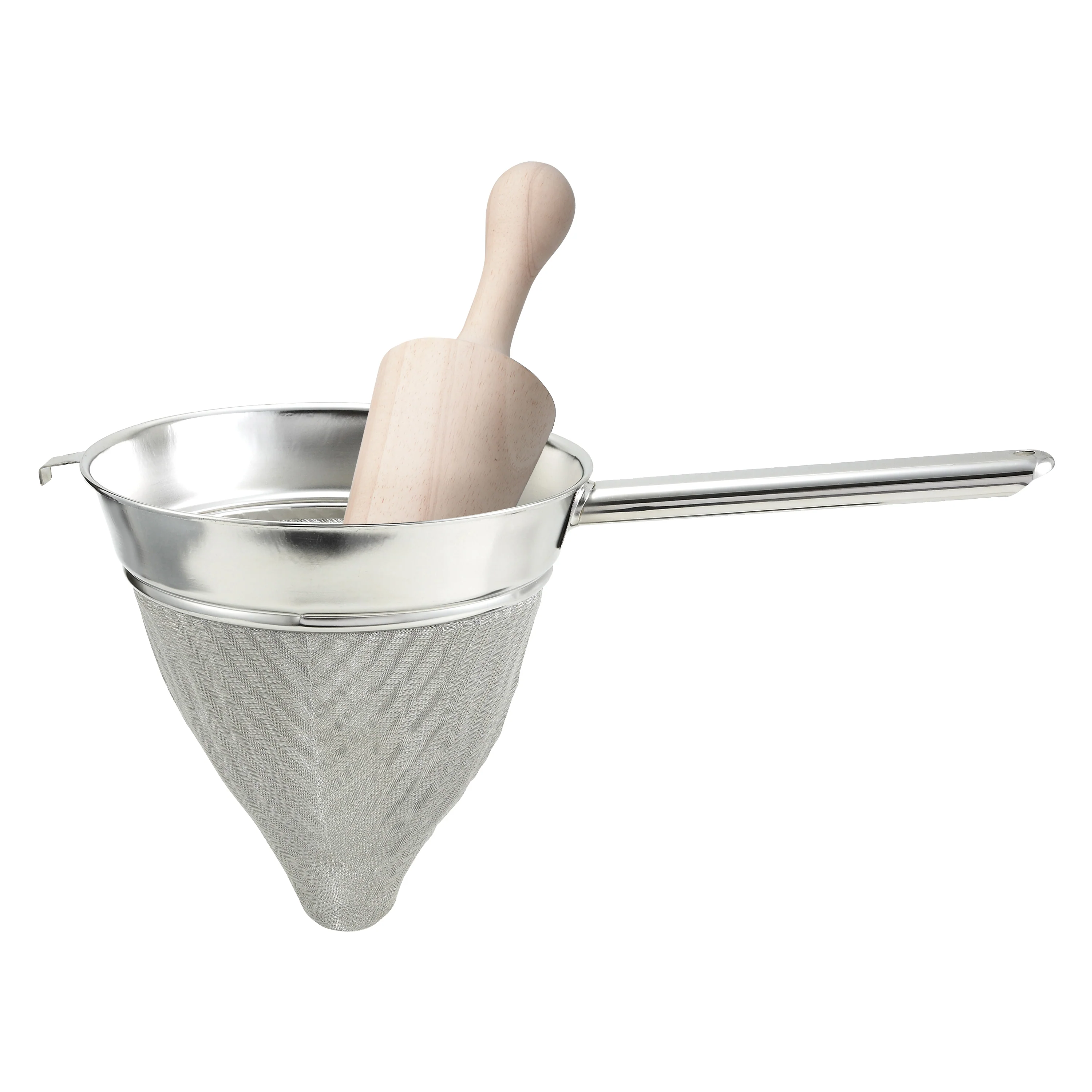 Winco WPST-13 3-1/8 Inch Wood Pestle for Mortar with Ergonomic Length - Image 3
