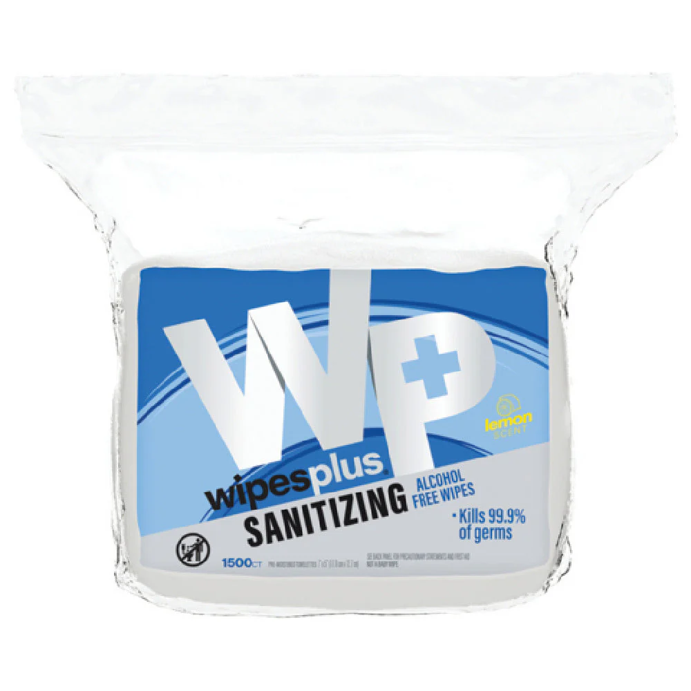 Carlisle 37502 Hand Sanitizing Wipes Refill Bag 1500 Wipes White 4 Bags