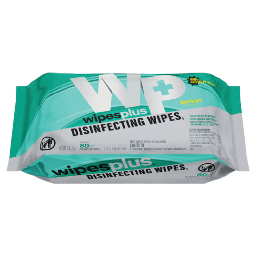 Carlisle 37701 80 Wipes Per Pack Disinfecting Surface Wipes Refill Pack White