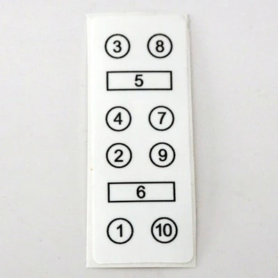 Wunder-Bar Bargun Label 10 Button Plate Configuration - PM10-95